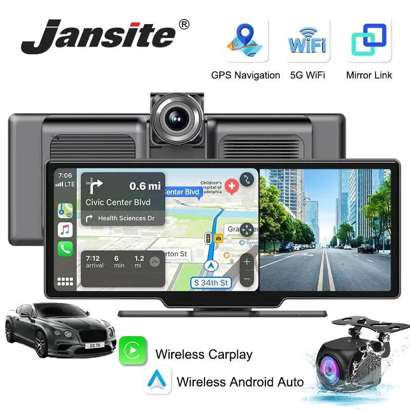 4K 10.26'' Mirror Dash Cam w/ Carplay & Android Auto MANDOTOS