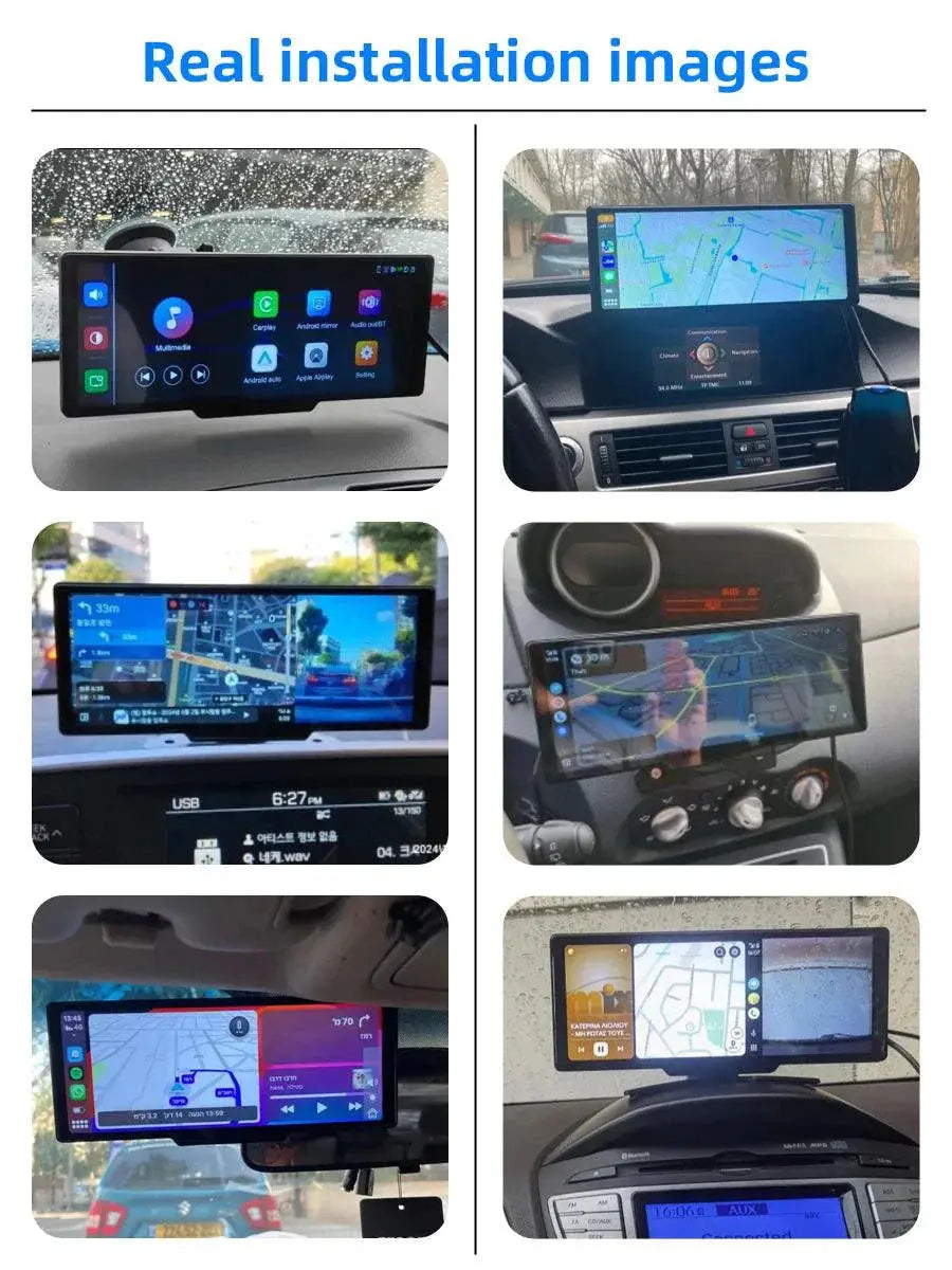 4K 10.26'' Mirror Dash Cam w/ Carplay & Android Auto MANDOTOS