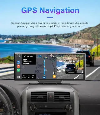 4K 10.26'' Mirror Dash Cam w/ Carplay & Android Auto MANDOTOS