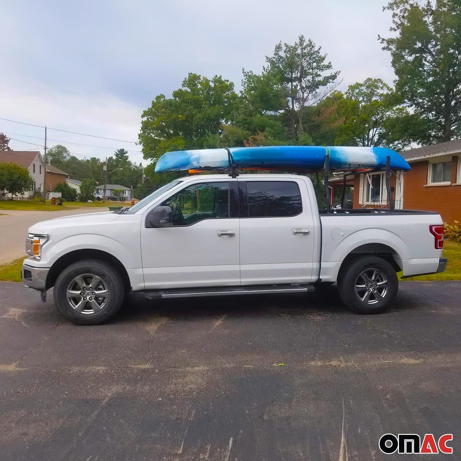 OMAC USA 2016-2022 Chevrolet Spark Roof Rack Cross Bars Silver, smooth/naked roof racks, package contents