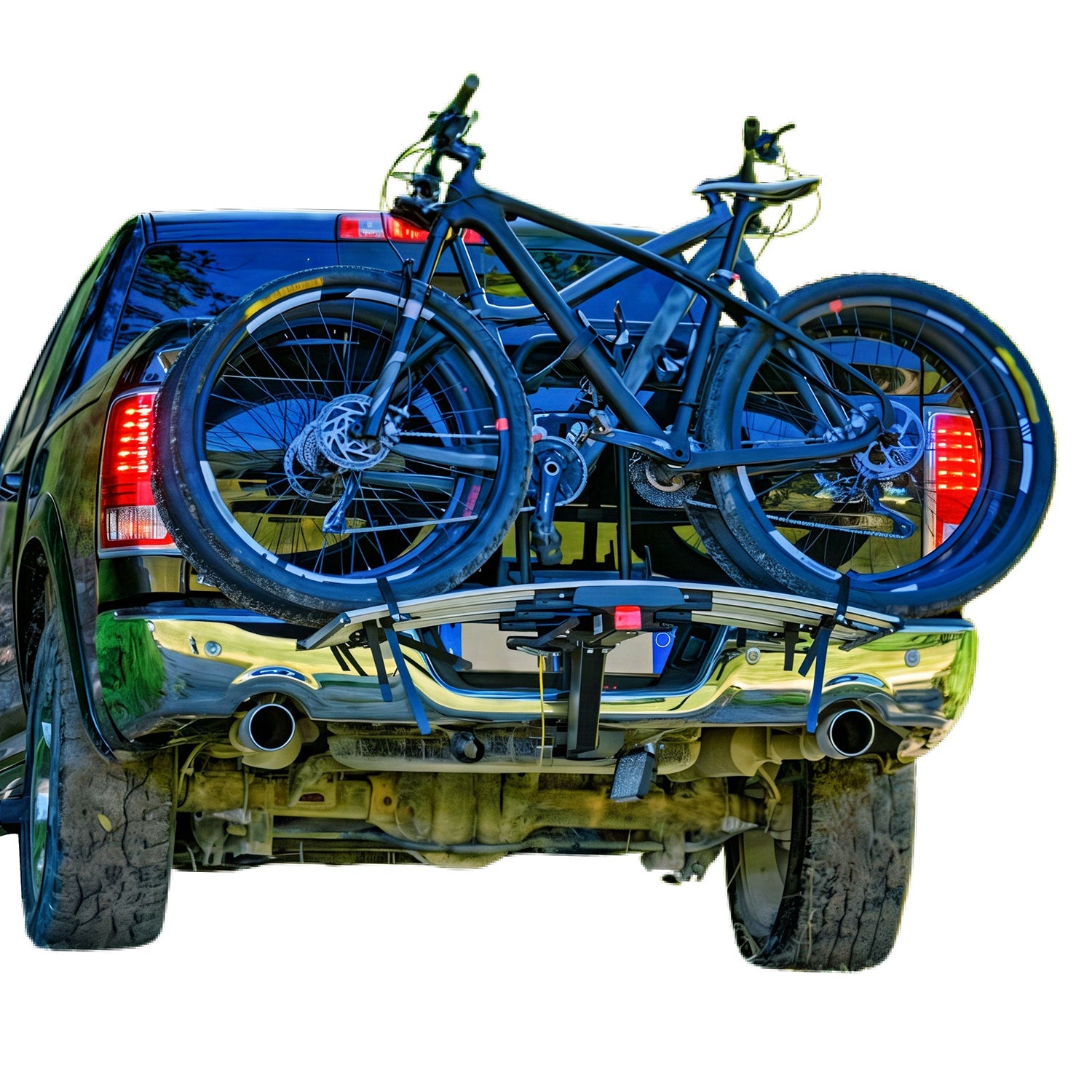 OMAC USA Hitch Mounted Foldable 2 Bicycle Carrier 2” Receiver Car Truck SUV, trunk bike racks