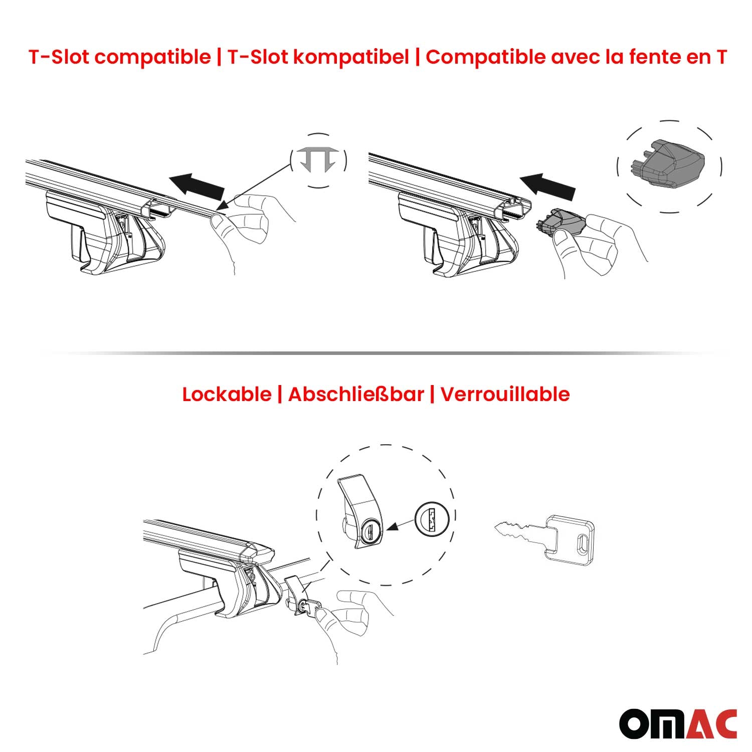OMAC USA 2005-2009 Chevrolet Uplander Roof Rack Cross Bars Silver Carrier 2 Pcs, raised roof rails, top view