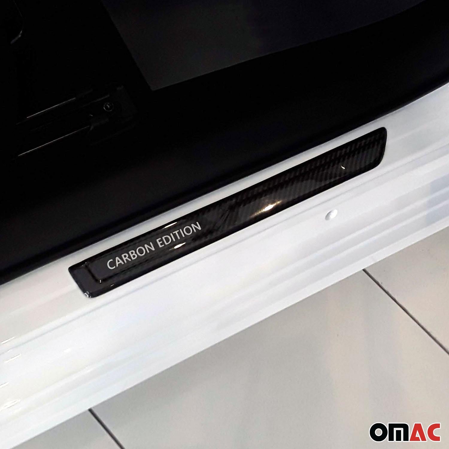 OMAC USA GMC Door Sill Scuff Plate Scratch Protector Carbon Fiber Edition 4 Pcs, door sill covers, alternate view