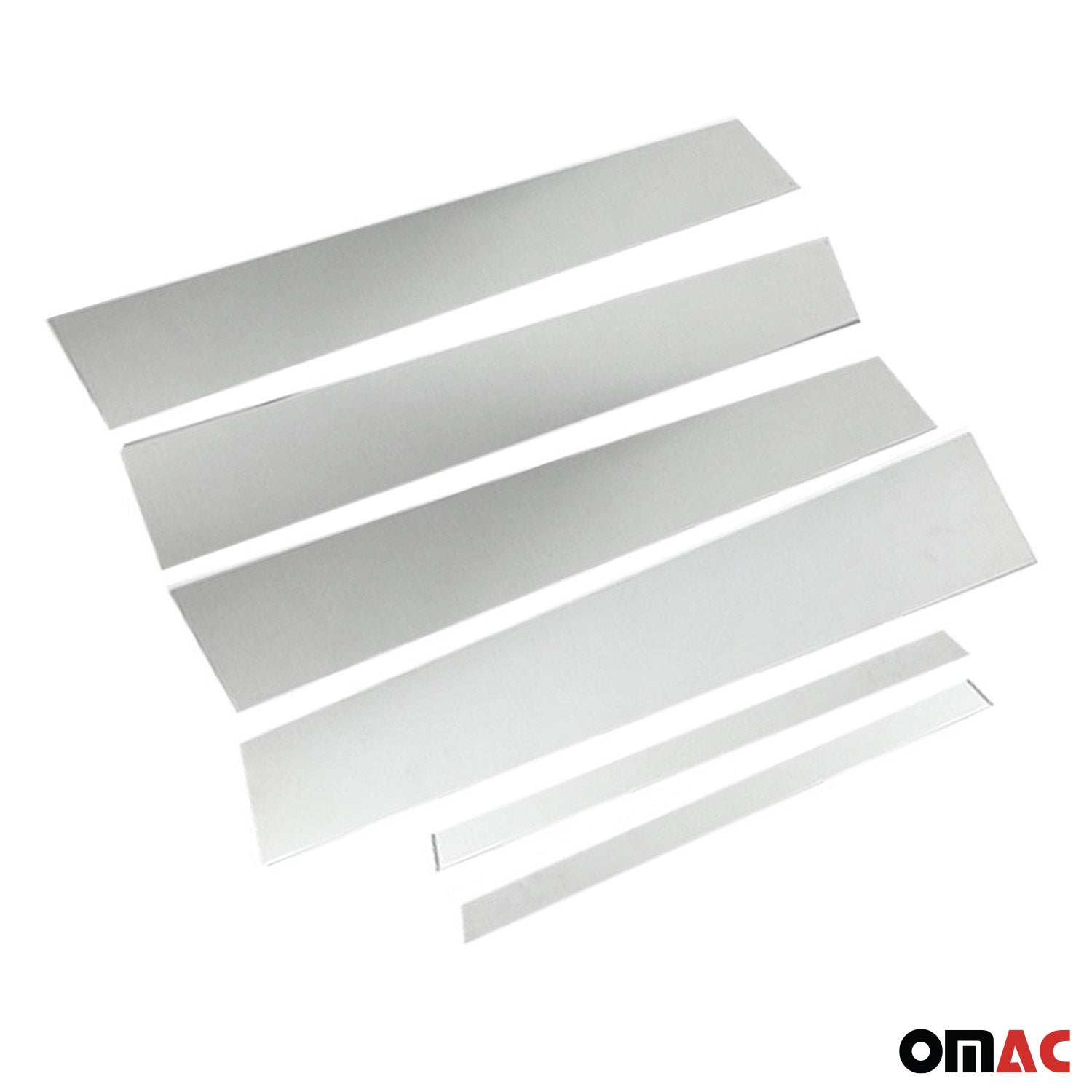OMAC USA 2013-2022 Buick Encore Window B Pillar Posts Door Trim Cover Stainless Steel Silver 6x, reverse view