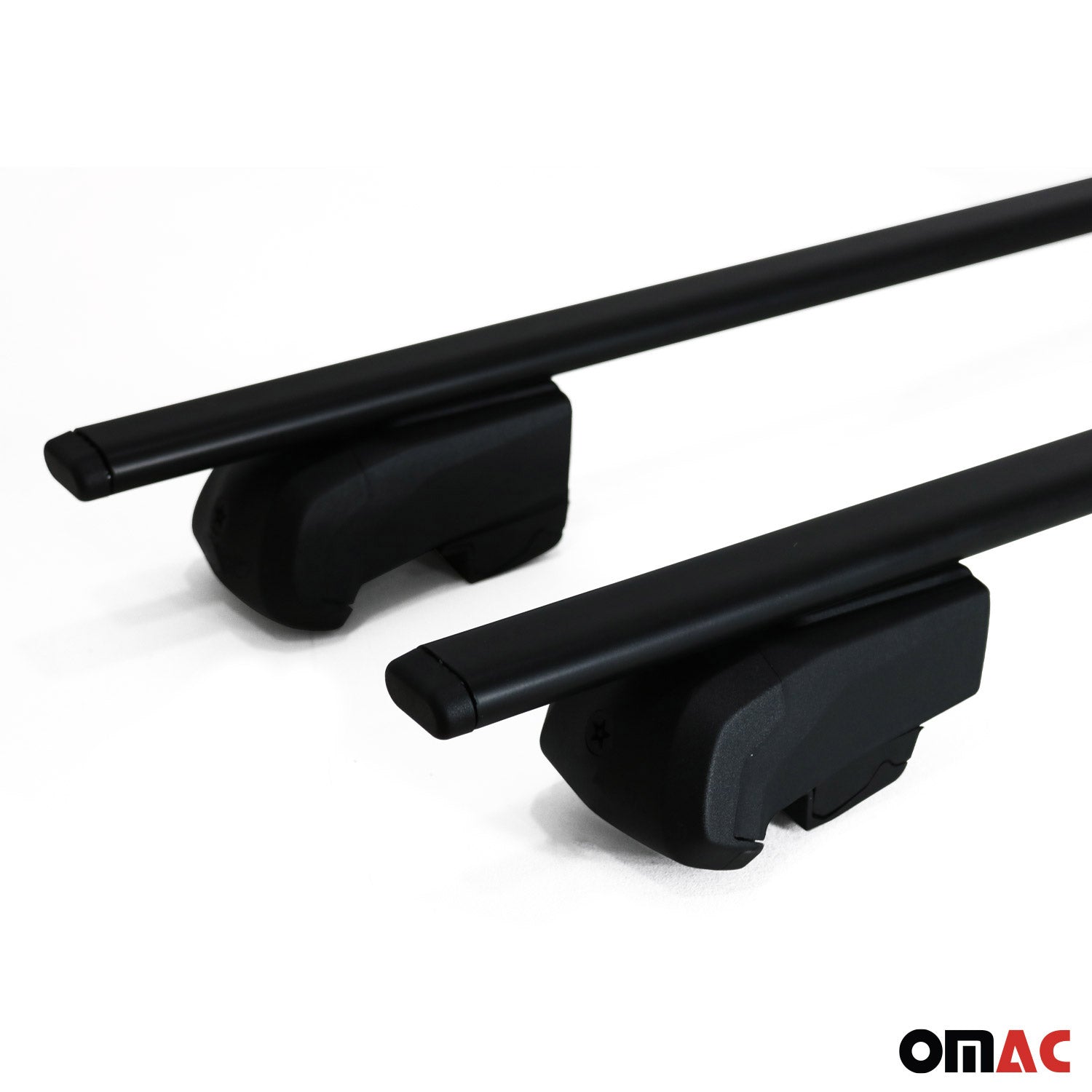OMAC USA 2021-2024 Buick Envision Roof Rack Cross Bars Black, flush-mounted roof rails, reverse view