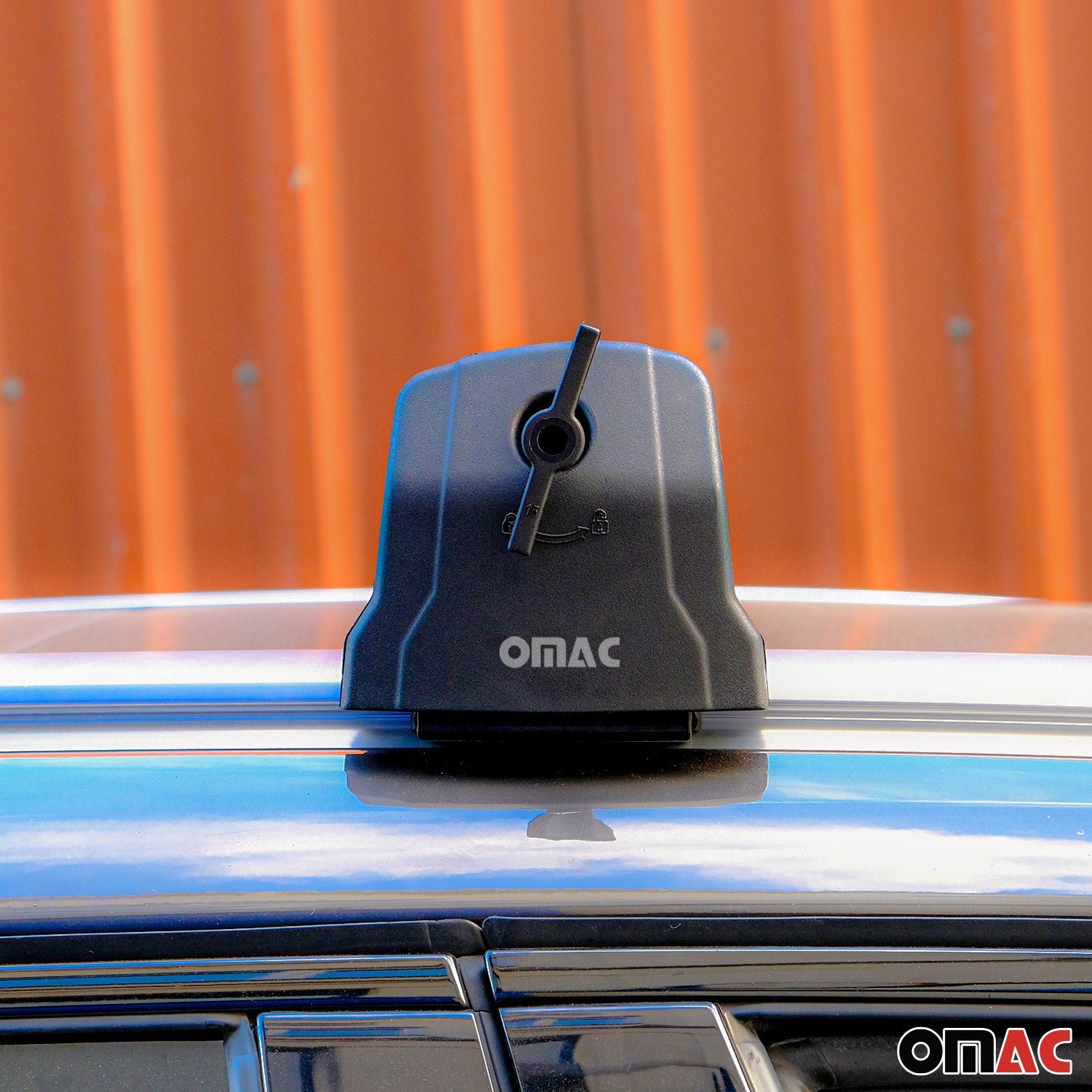 OMAC USA 2013-2016 Buick Encore Roof Rack Cross Bars Black, flush-mounted roof rails, further detail