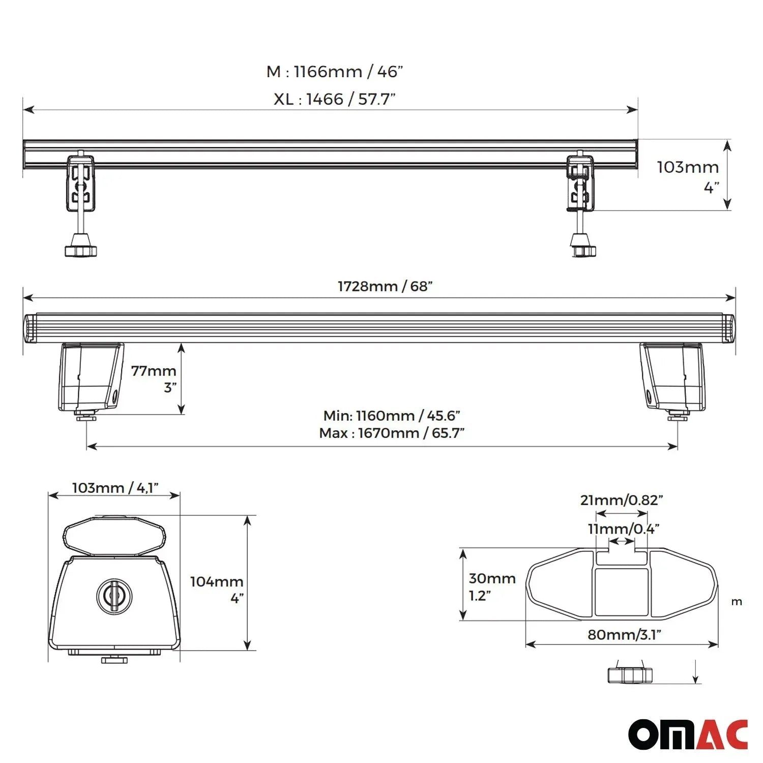 OMAC USA 2019-2026 GMC Sierra 1500 2500HD 3500HD / Sierra EV Truck Bed Rack System, additional view