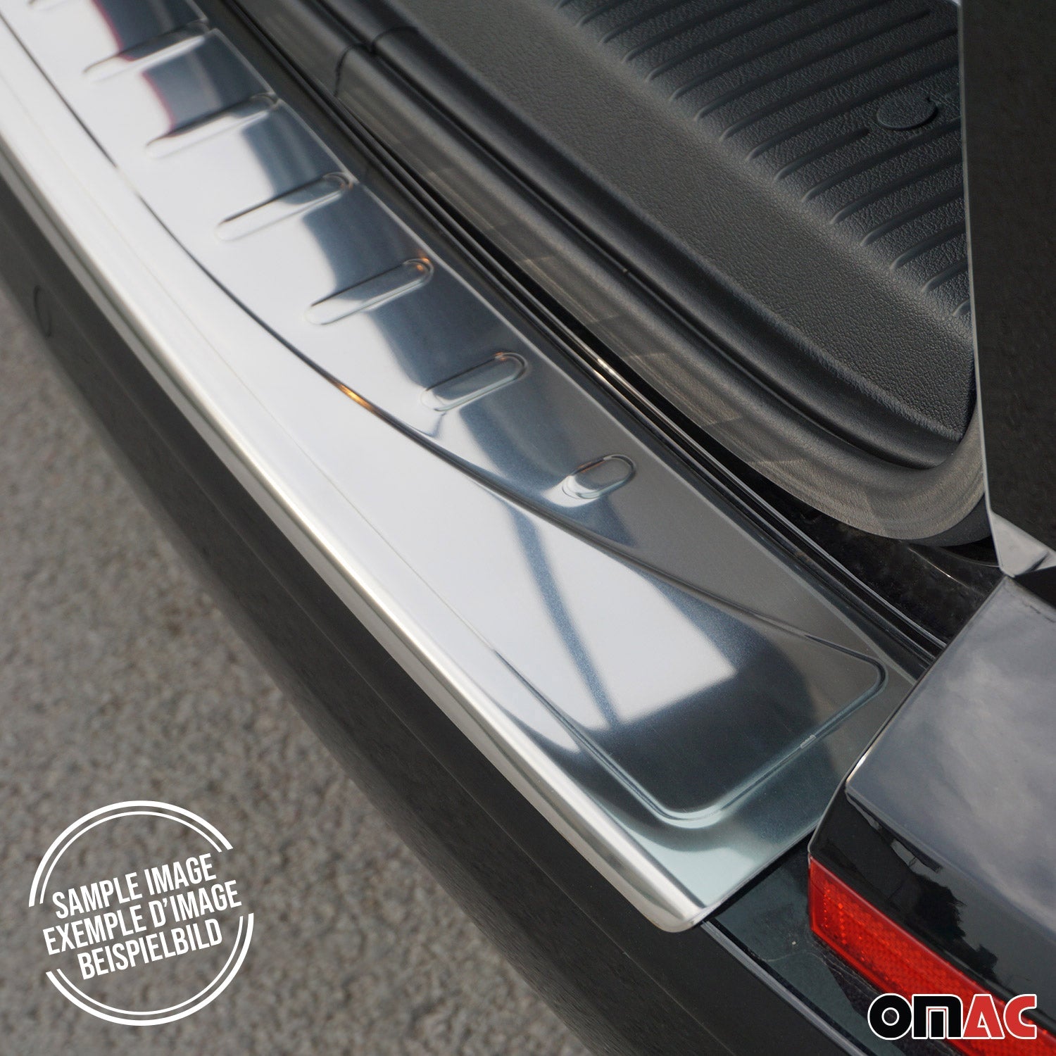 OMAC USA 2013-2022 Chevrolet Trax Rear Bumper Guard Stainless Steel Glossy, rear bumper sill cover, additional view