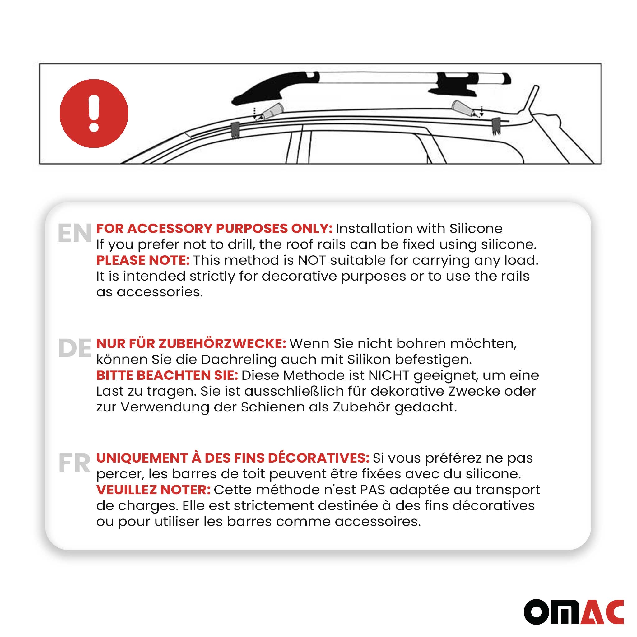 OMAC USA 2015-2022 GMC Canyon II Top Roof Rack & Side Rails Black Alu 4Pcs, side view