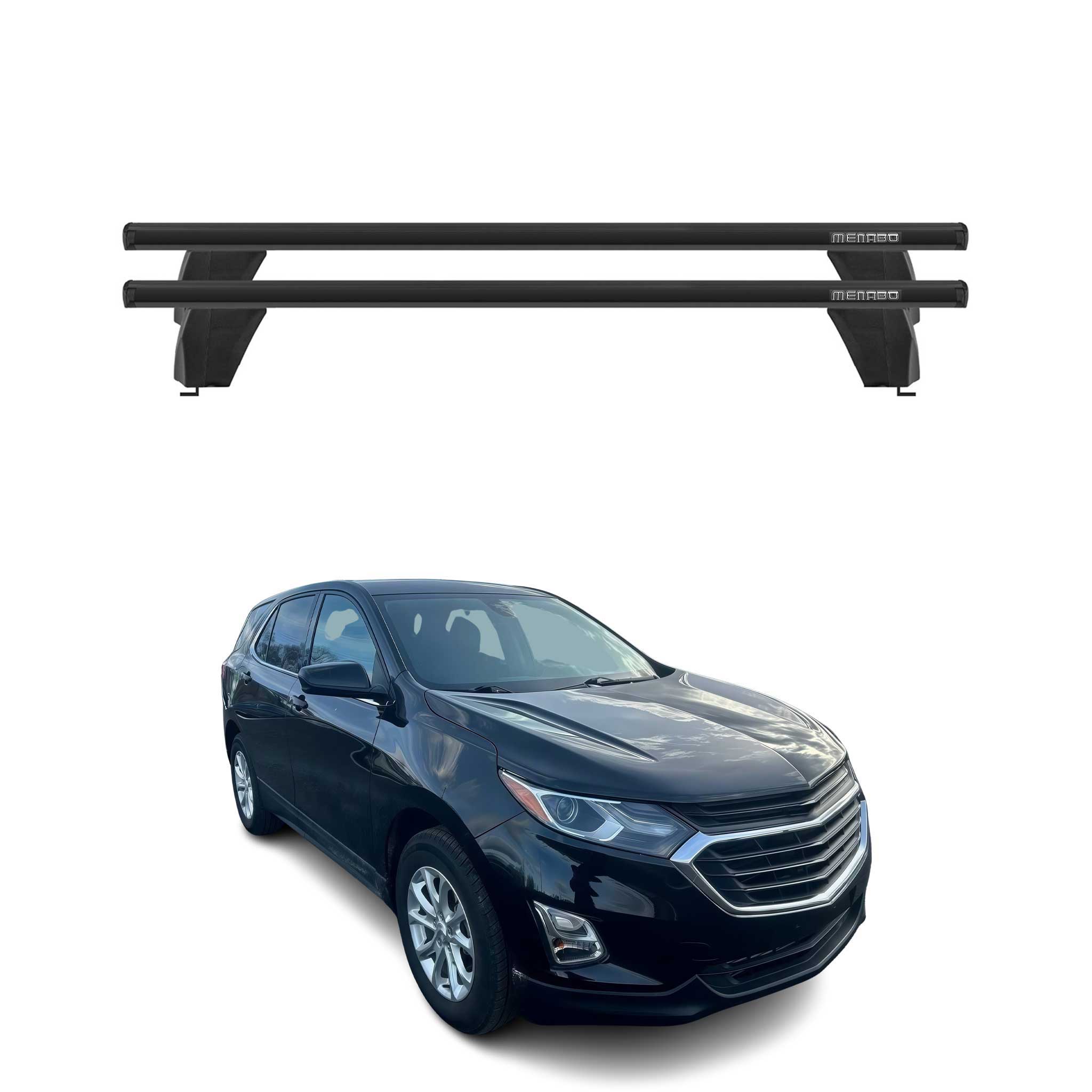 OMAC USA 2018-2024 Chevrolet Equinox Roof Rack Cross Bars Black, fixpoints