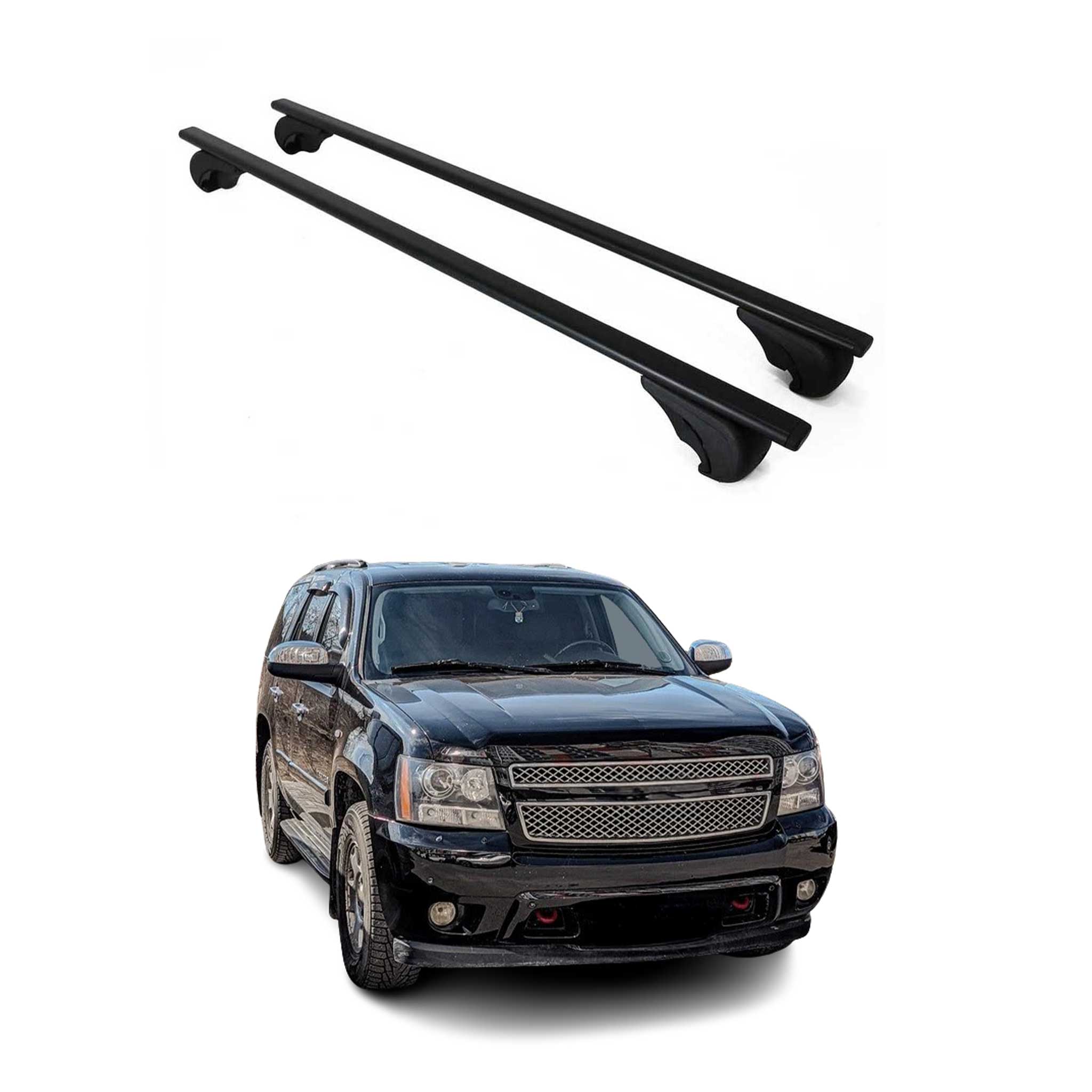 OMAC USA 2007-2014 Chevrolet Tahoe/Suburban Roof Rack Cross Bars Carrier Durable 2x, raised roof rails