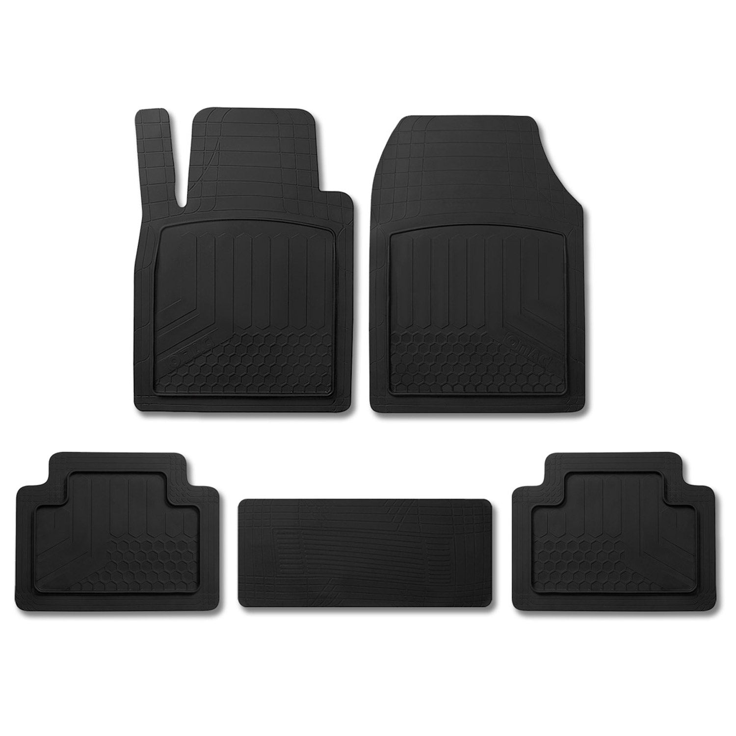 OMAC USA 2016-2022 Chevrolet Spark Chevrolet Spark Universal Floor Mats Liner All Weather 3D Black Waterproof 5 Pcs