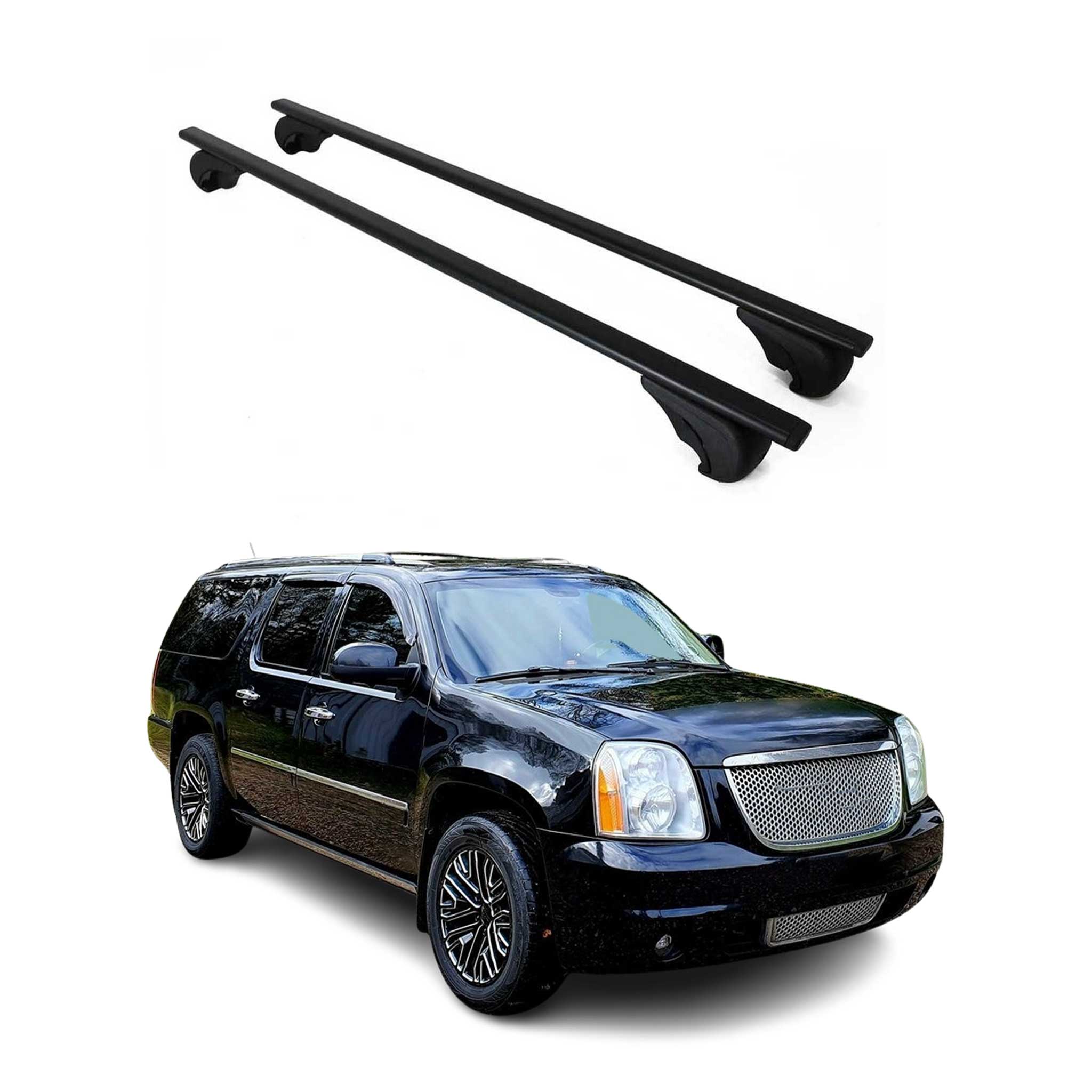 OMAC USA 2000-2013 Chevrolet Suburban 2500 Roof Rack Cross Bars Black, raised roof rails