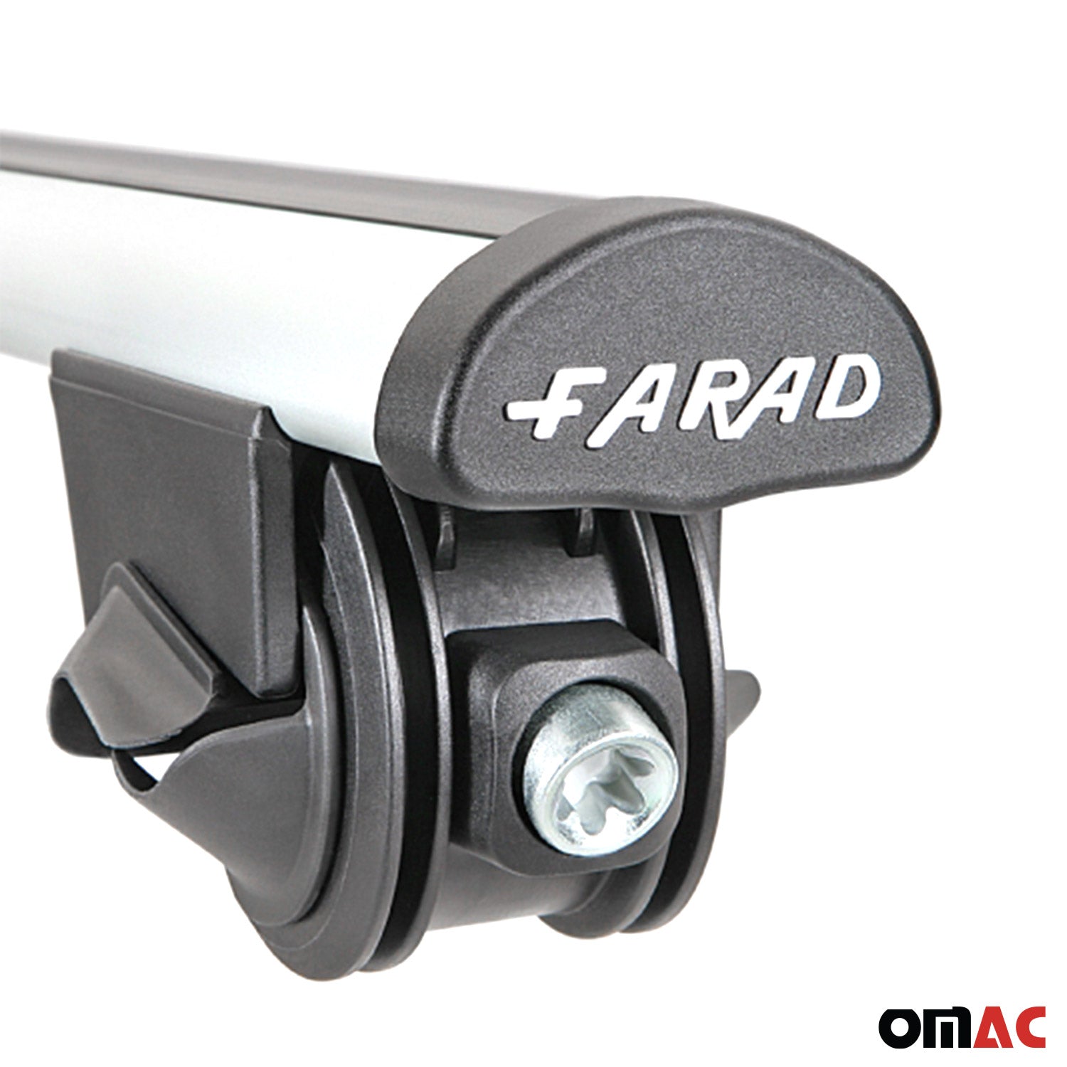 OMAC USA 2017-2022 Chevrolet Trax Roof Rack Cross Bars Silver, flush-mounted roof rails, reverse view