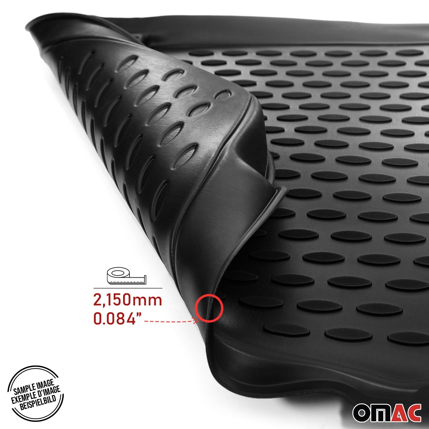 OMAC USA 2005-2010 Chevrolet Cobalt Floor Mats Liners Full Set All Weather Black, classic floor mats, product detail