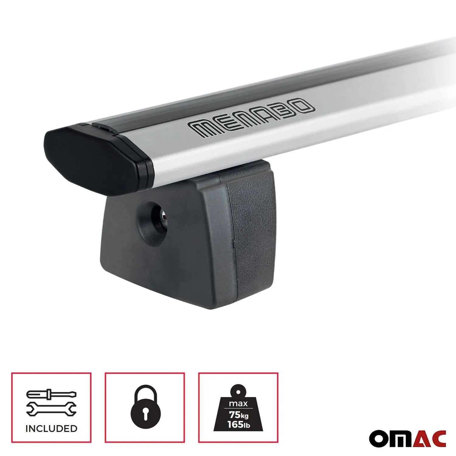 OMAC USA 2015-2022 GMC Canyon Crew Cab Truck Bed Rack System Sliding Rack, close-up detail