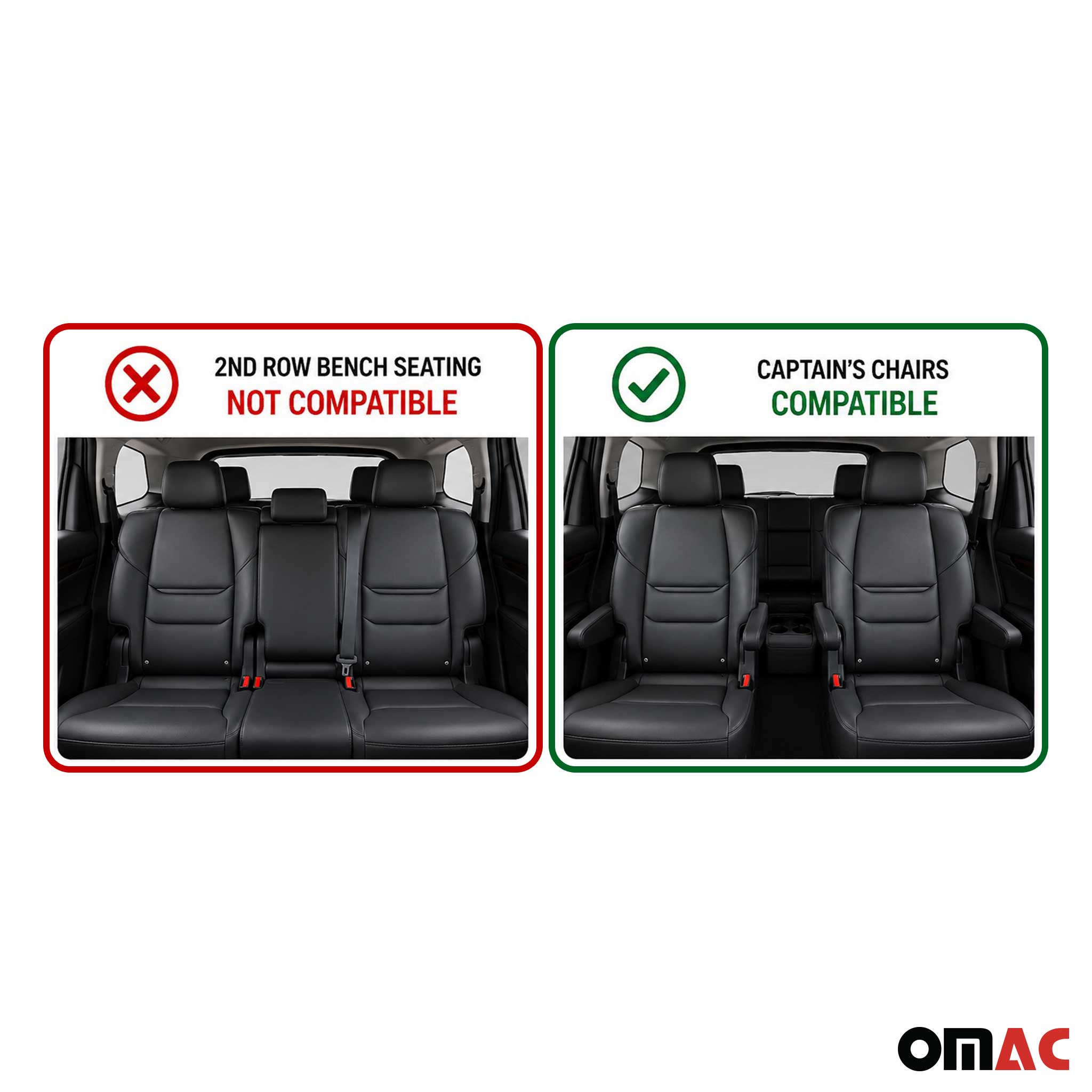OMAC USA 2007-2014 Chevrolet Tahoe Floor Mats Liners Full Set All Weather Black, classic floor mats, side view