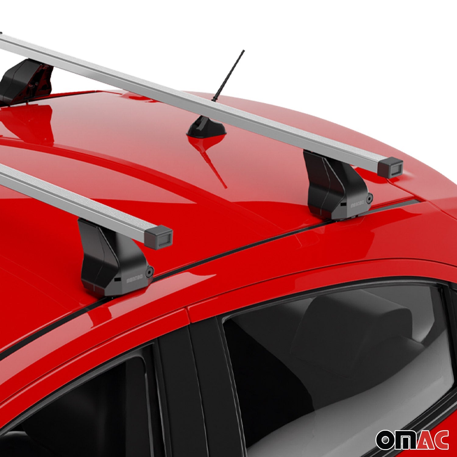 OMAC USA 2018-2024 Chevrolet Equinox Roof Rack Cross Bars Silver, fixpoints, additional view