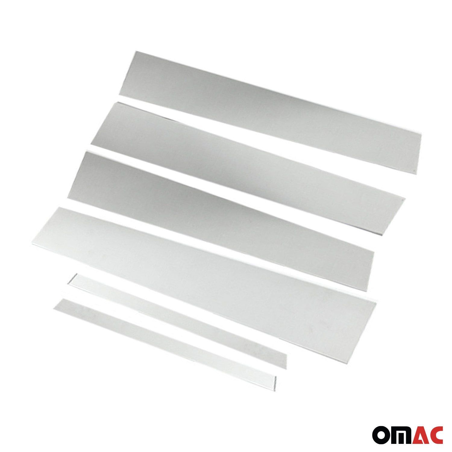 OMAC USA 2013-2022 Buick Encore Window B Pillar Posts Door Trim Cover Stainless Steel Silver 6x, top view