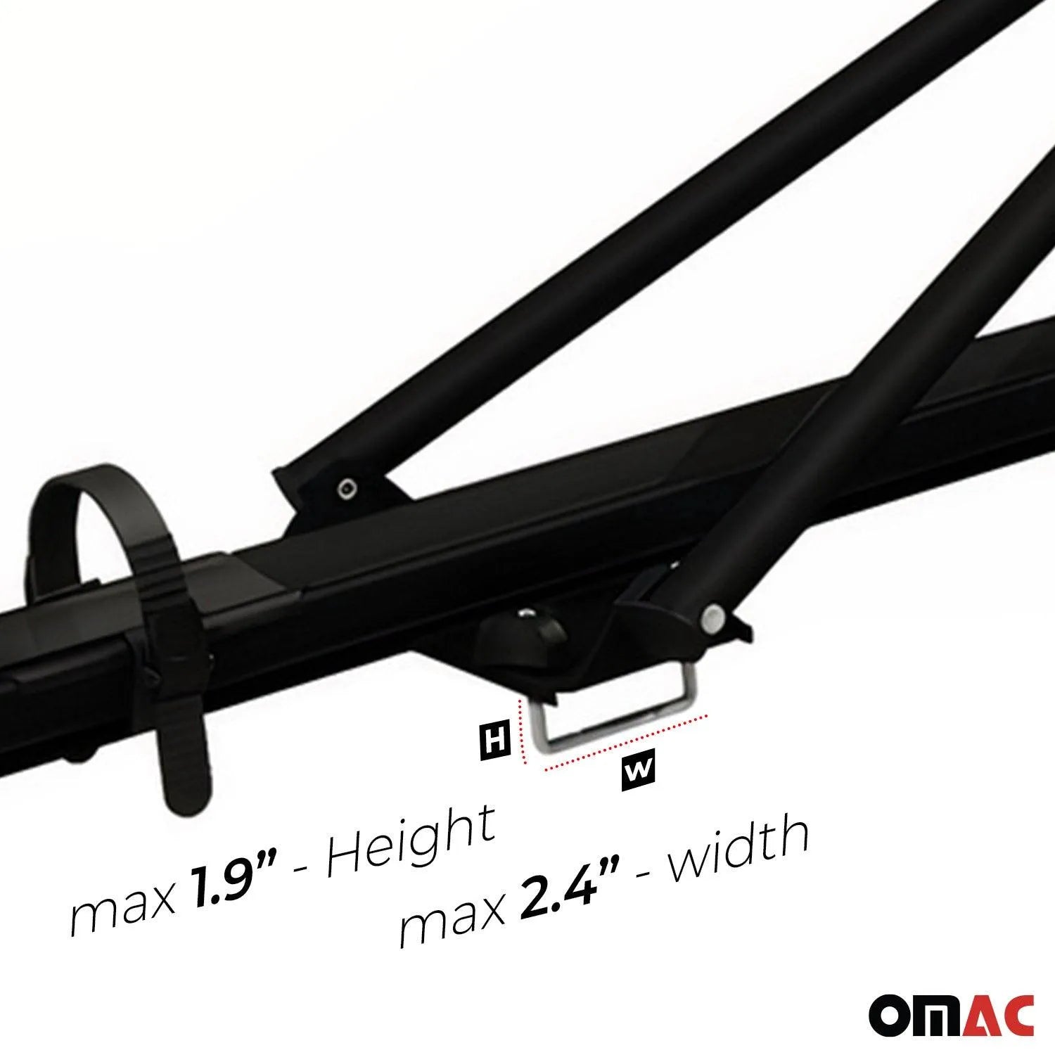 OMAC USA 2018-2024 GMC Terrain / Terrain Denali Bike Rack Carrier Roof Racks Set, roof kits, additional view