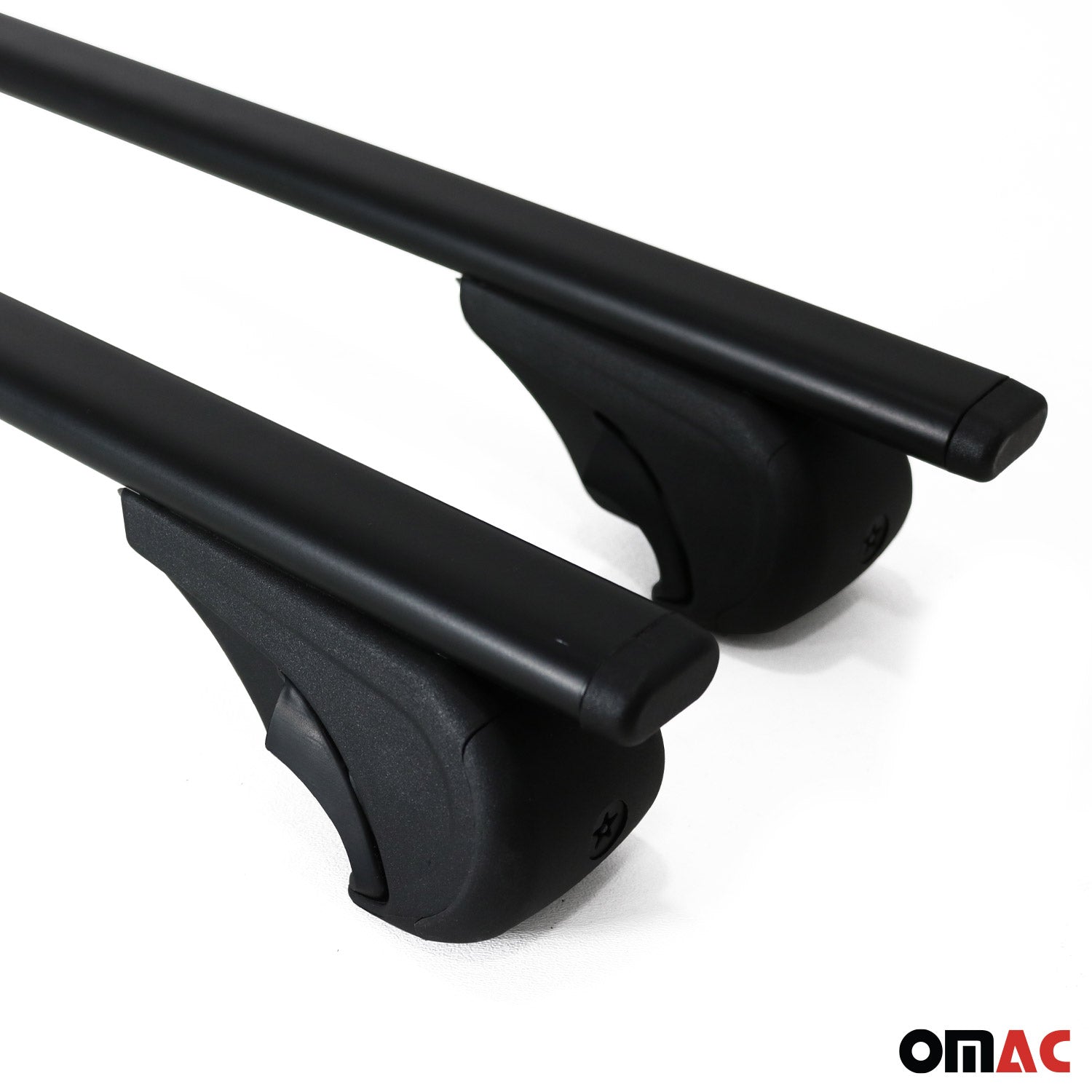 OMAC USA 2000-2006 Chevrolet Tahoe Roof Rack Cross Bars Black, raised roof rails, further detail