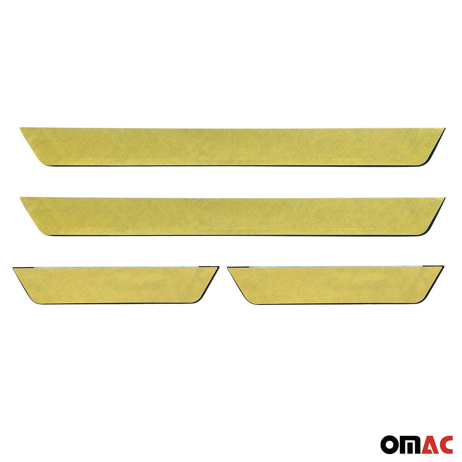 OMAC USA GMC Yukon / Yukon XL 1500 Door Sill Scuff Plate Scratch Protector Exclusive Brushed Stainless Steel, angled view