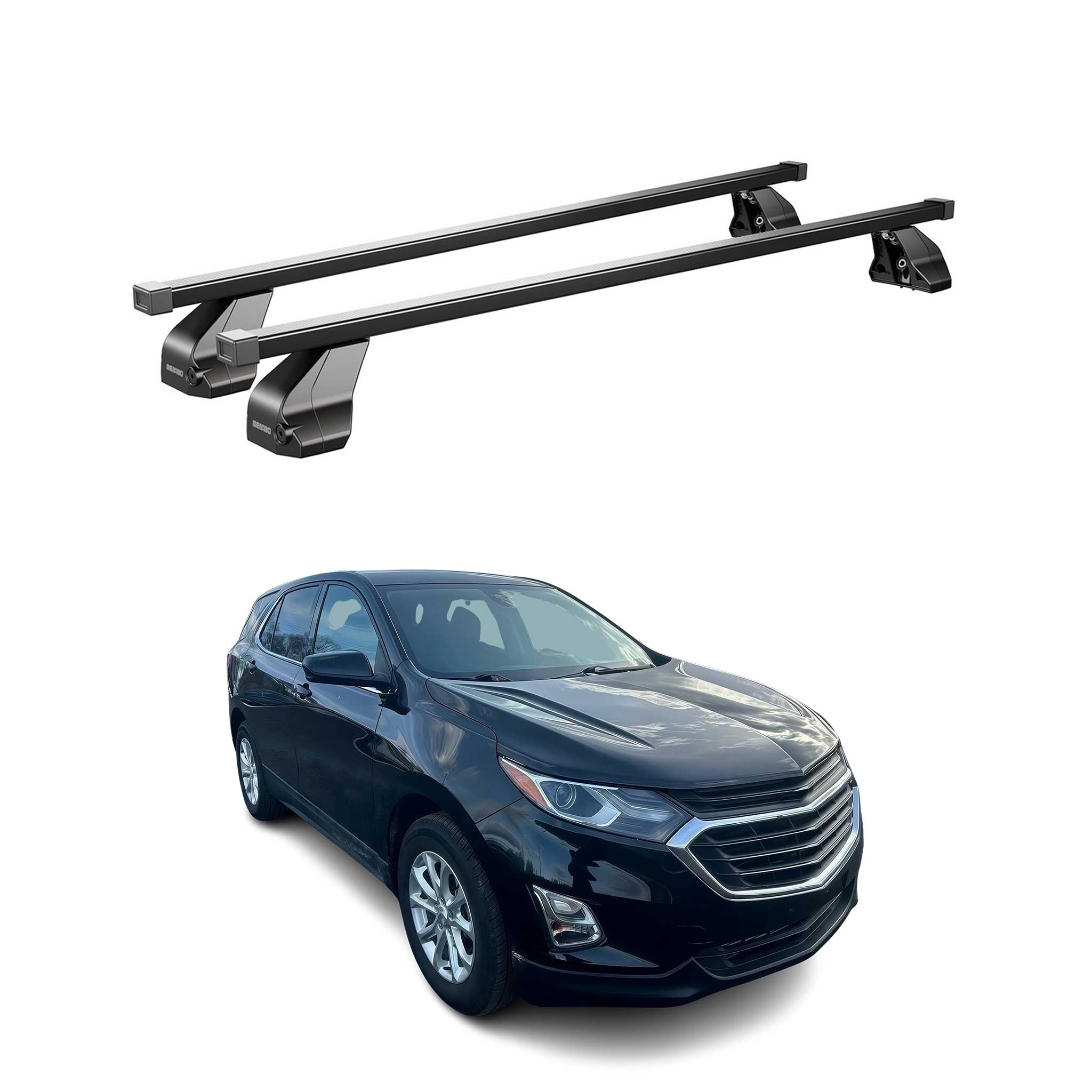 OMAC USA 2018-2024 Chevrolet Equinox Roof Rack Cross Bars Black, fixpoints