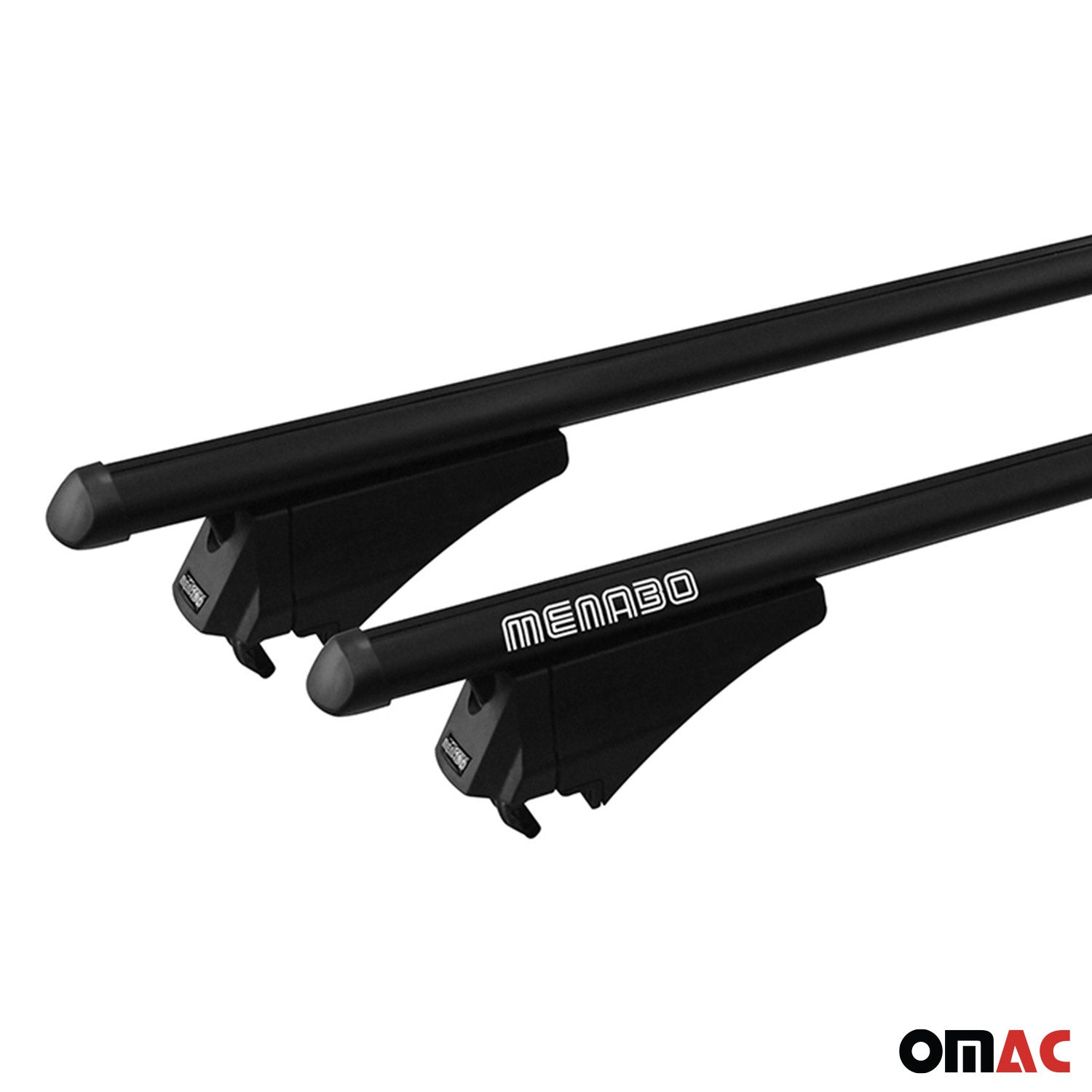 OMAC USA 2024-2026 Chevrolet Trax Roof Rack Cross Bars Luggage Carrier Black 2Pcs, flush-mounted roof rails, top view