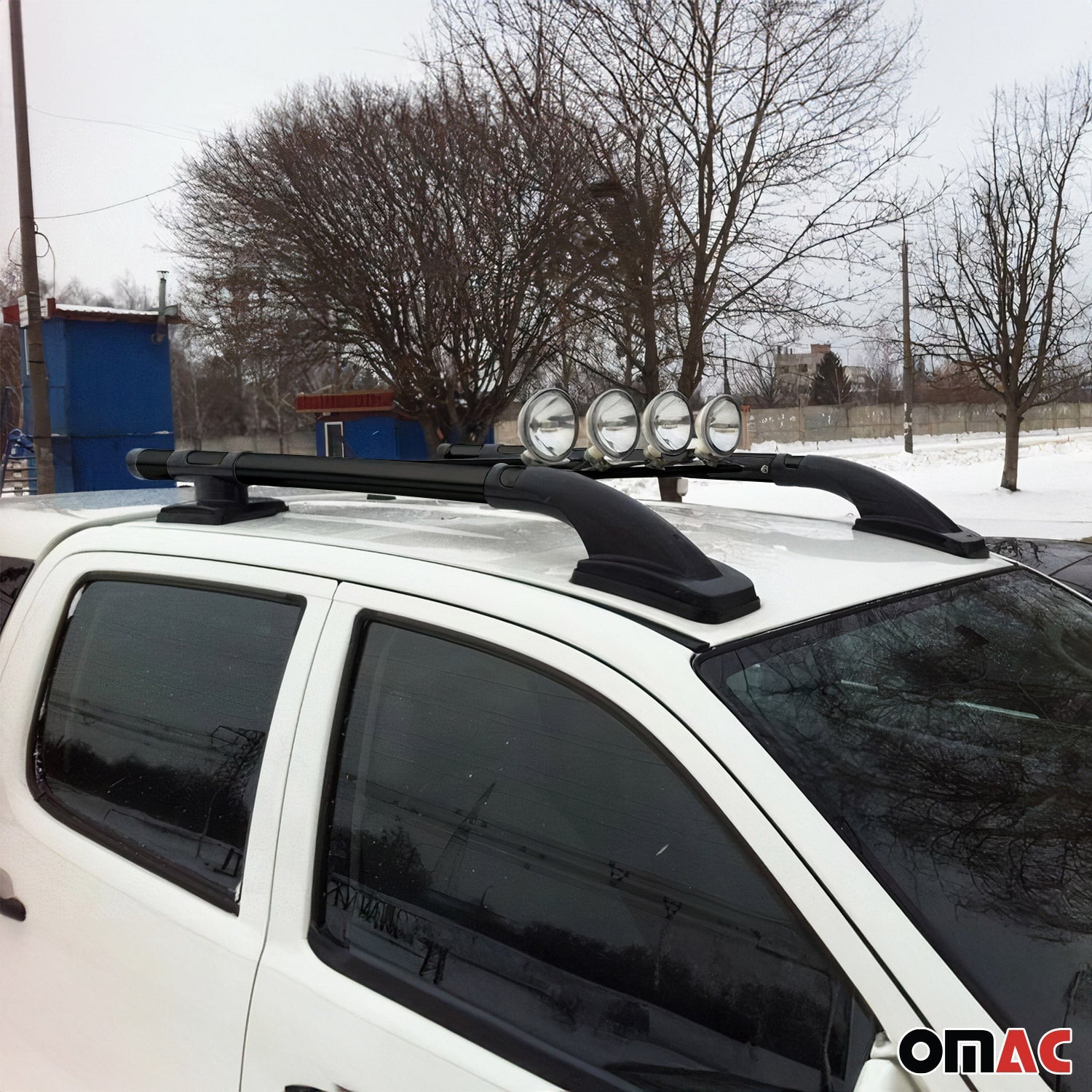 OMAC USA 2015-2022 GMC Canyon II Top Roof Rack & Side Rails Black Alu 4Pcs, product detail