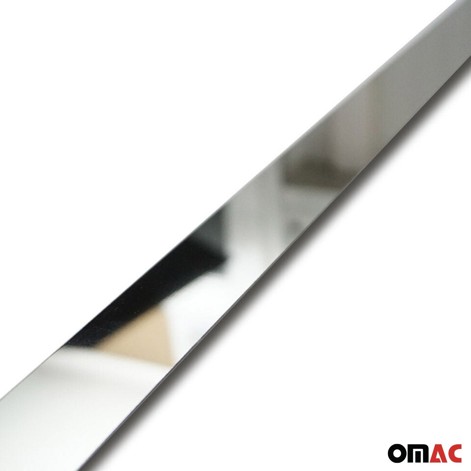 OMAC USA 2014-2019 GMC Sierra 1500/2500/3500 HD Rear Trunk Molding Trim Stainless Steel Silver 1Pc, further detail