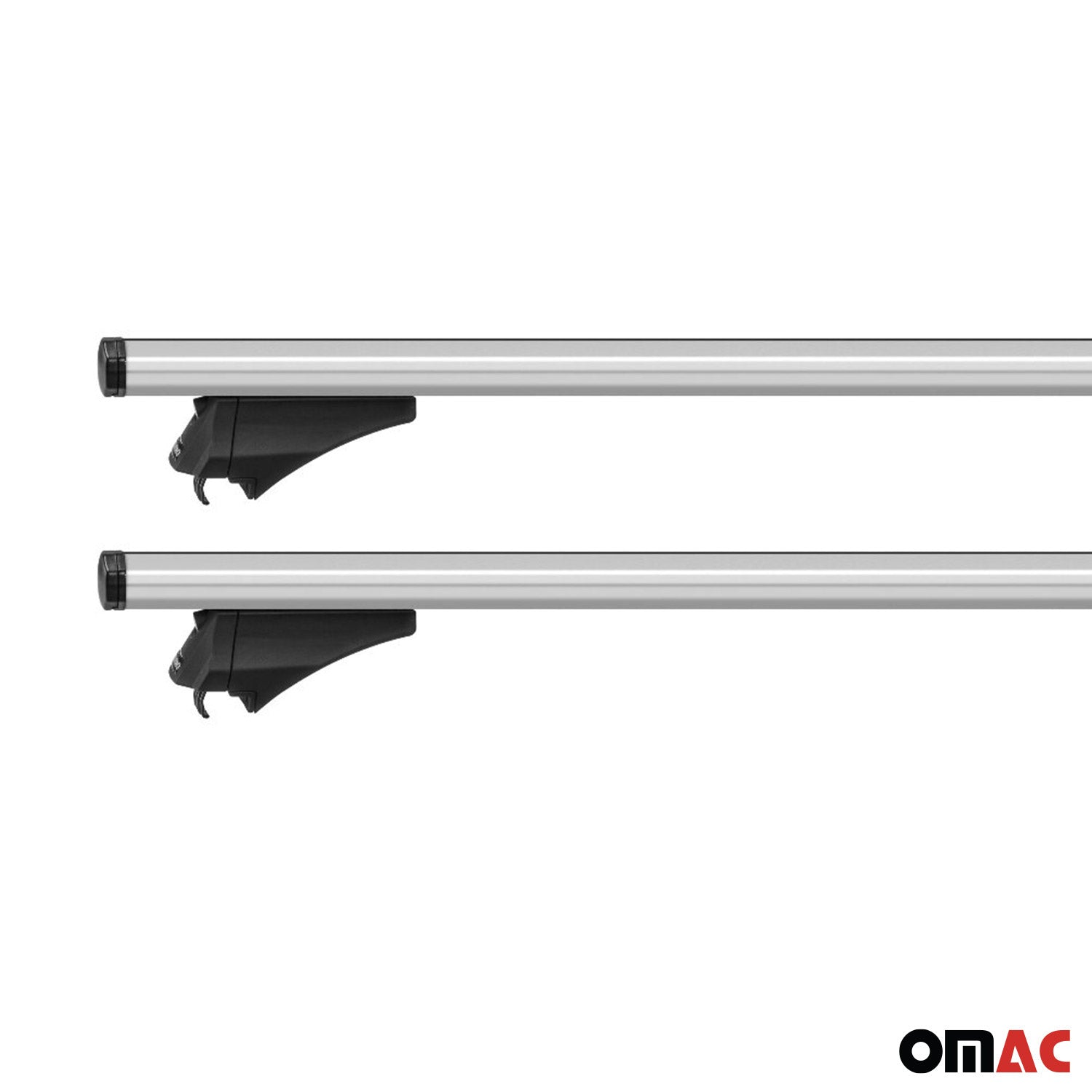 OMAC USA 2019-2025 Cadillac XT4 Roof Rack Cross Bars Silver, flush-mounted roof rails, further detail