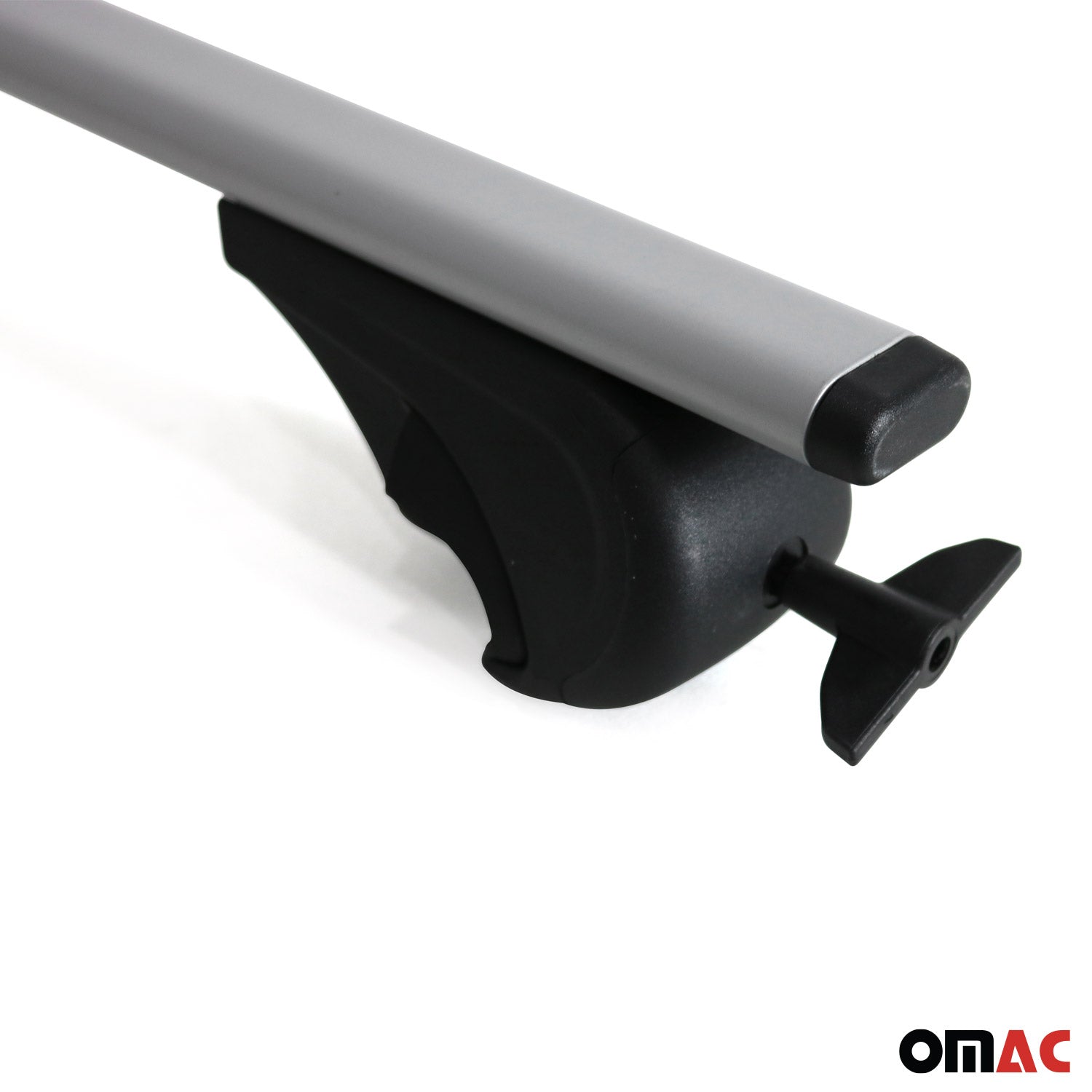 OMAC USA 2016-2022 Chevrolet Spark Roof Rack Cross Bars Silver, raised roof rails, product detail