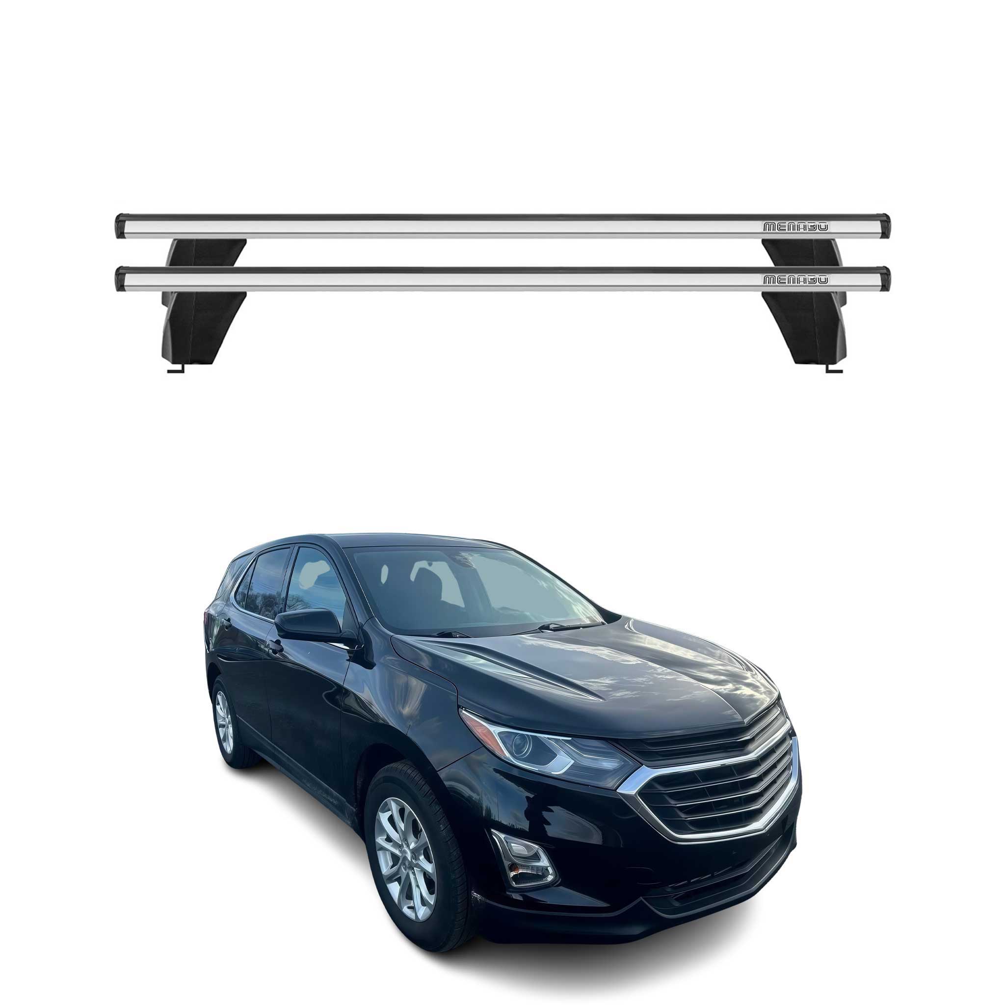 OMAC USA 2018-2024 Chevrolet Equinox Roof Rack Cross Bars Silver, fixpoints