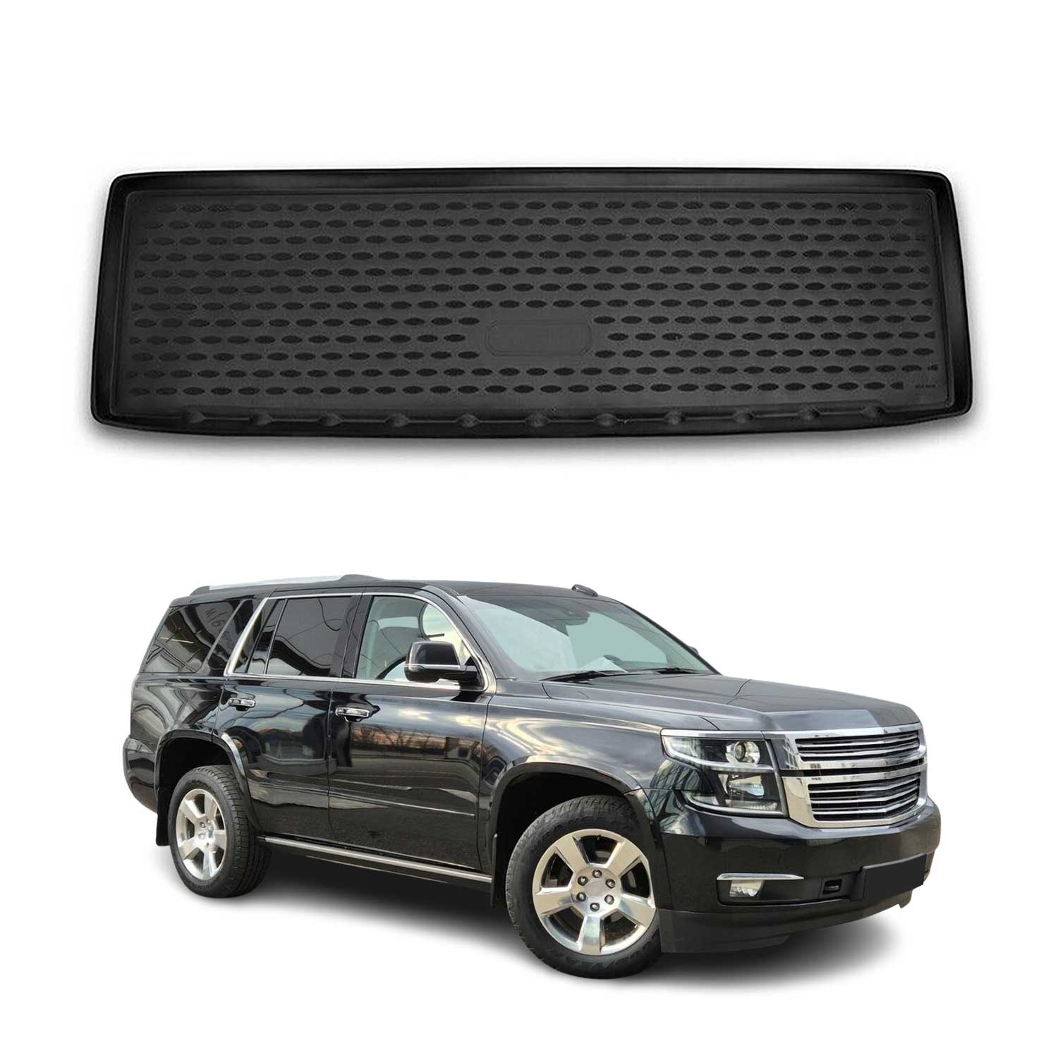 OMAC USA 2015-2020 Chevrolet Tahoe Cargo Liner Trunk Mat All Weather Behind 3rd Row, classic cargo liners