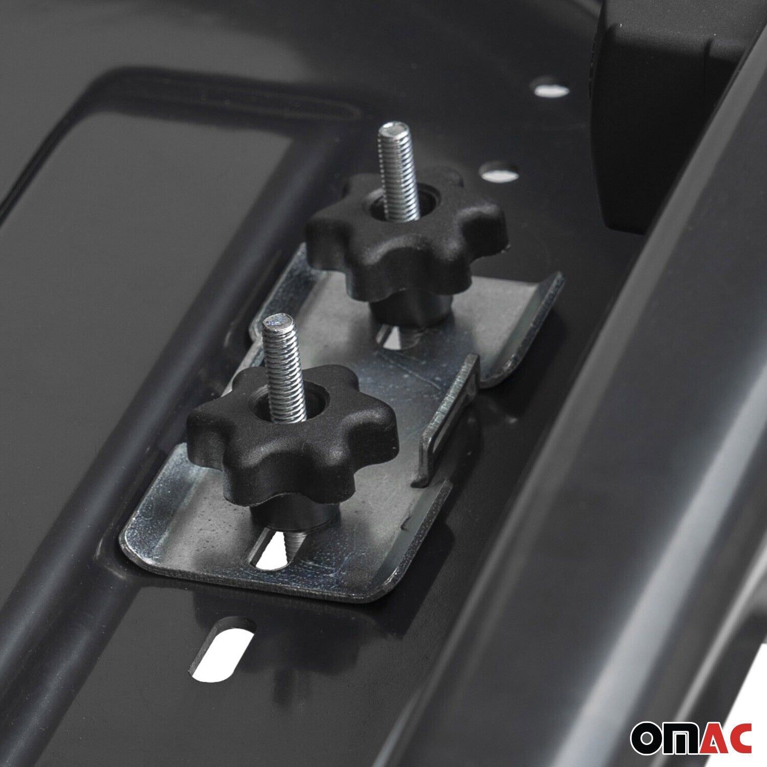 OMAC USA Roof Cargo Box 11 Cubic Feet Black, roof boxes, reverse view