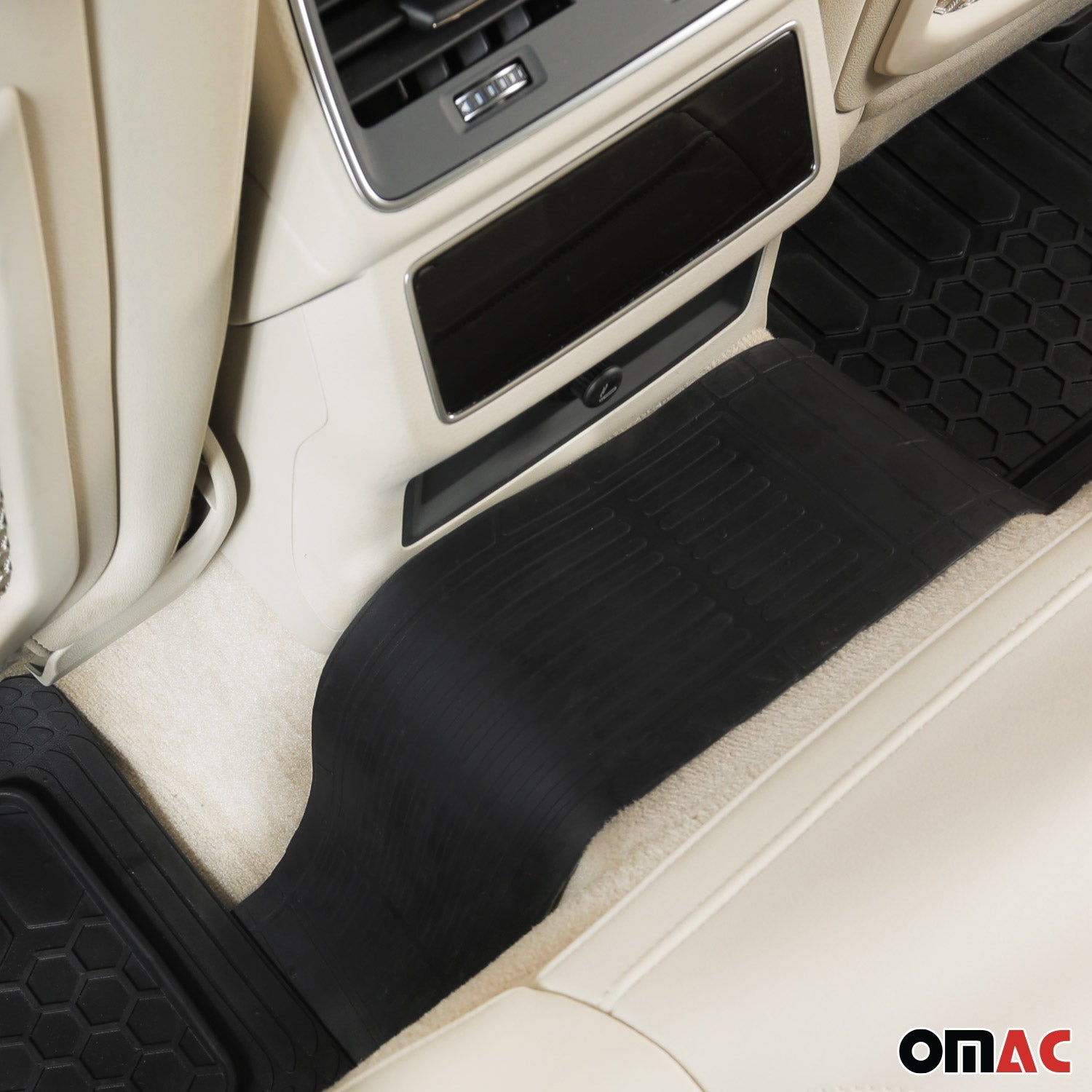 OMAC USA 2016-2022 Chevrolet Spark Chevrolet Spark Universal Floor Mats Liner All Weather 3D Black Waterproof 5, angled view