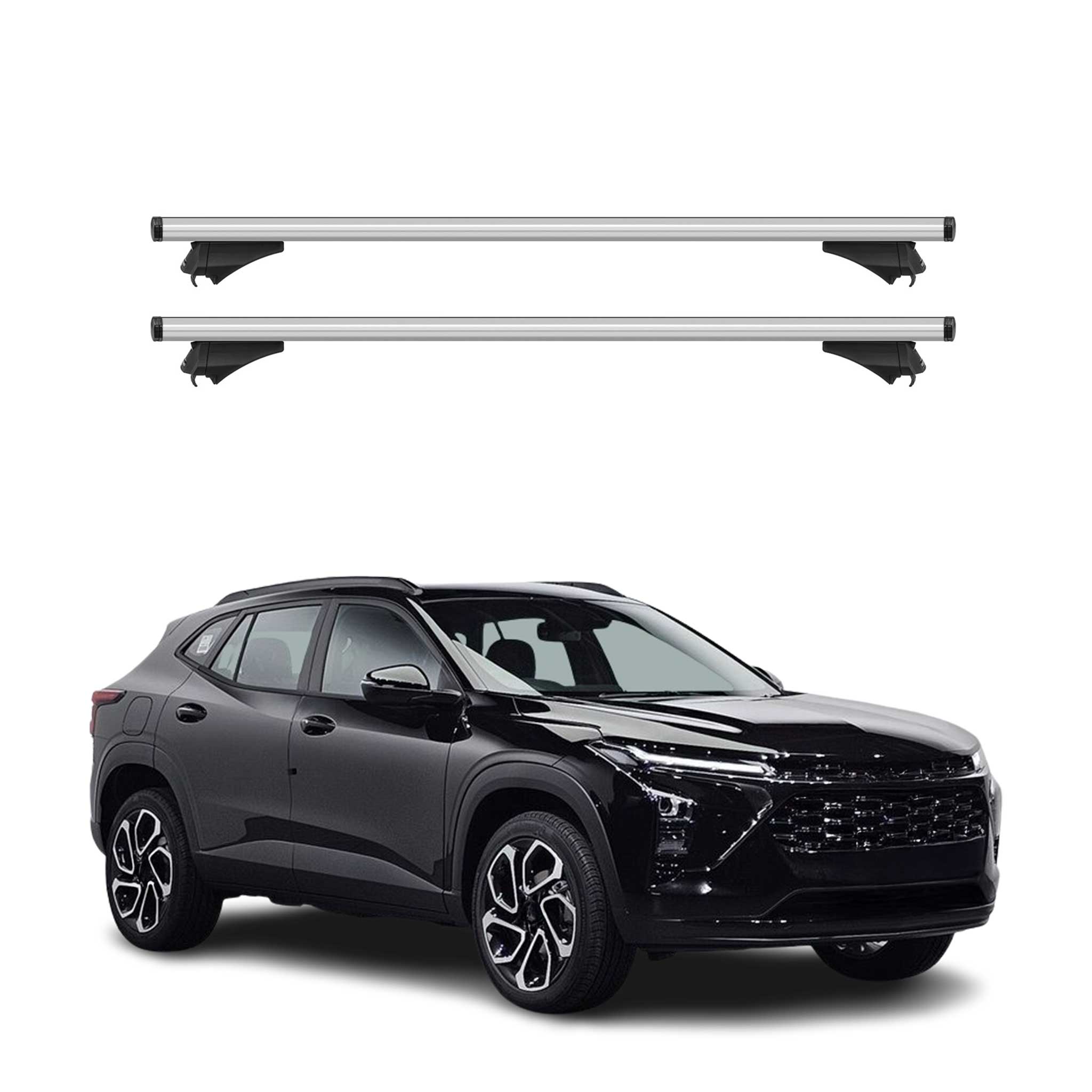 OMAC USA 2024-2026 Chevrolet Trax Roof Rack Cross Bars Luggage Carrier Silver, flush-mounted roof rails
