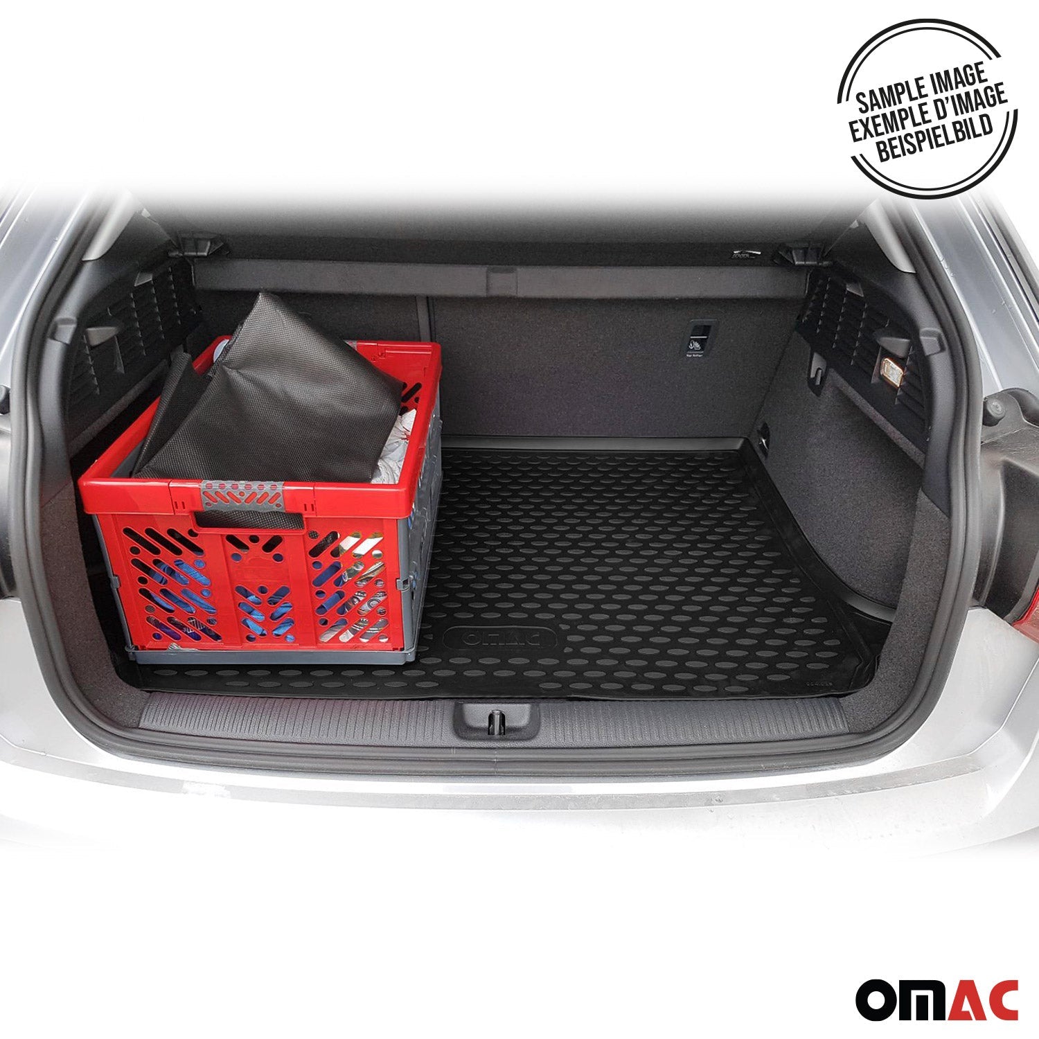 OMAC USA 2015-2020 Cadillac Escalade Cargo Liner Trunk Mat All Weather Behind 3rd Row, classic cargo liners, top view