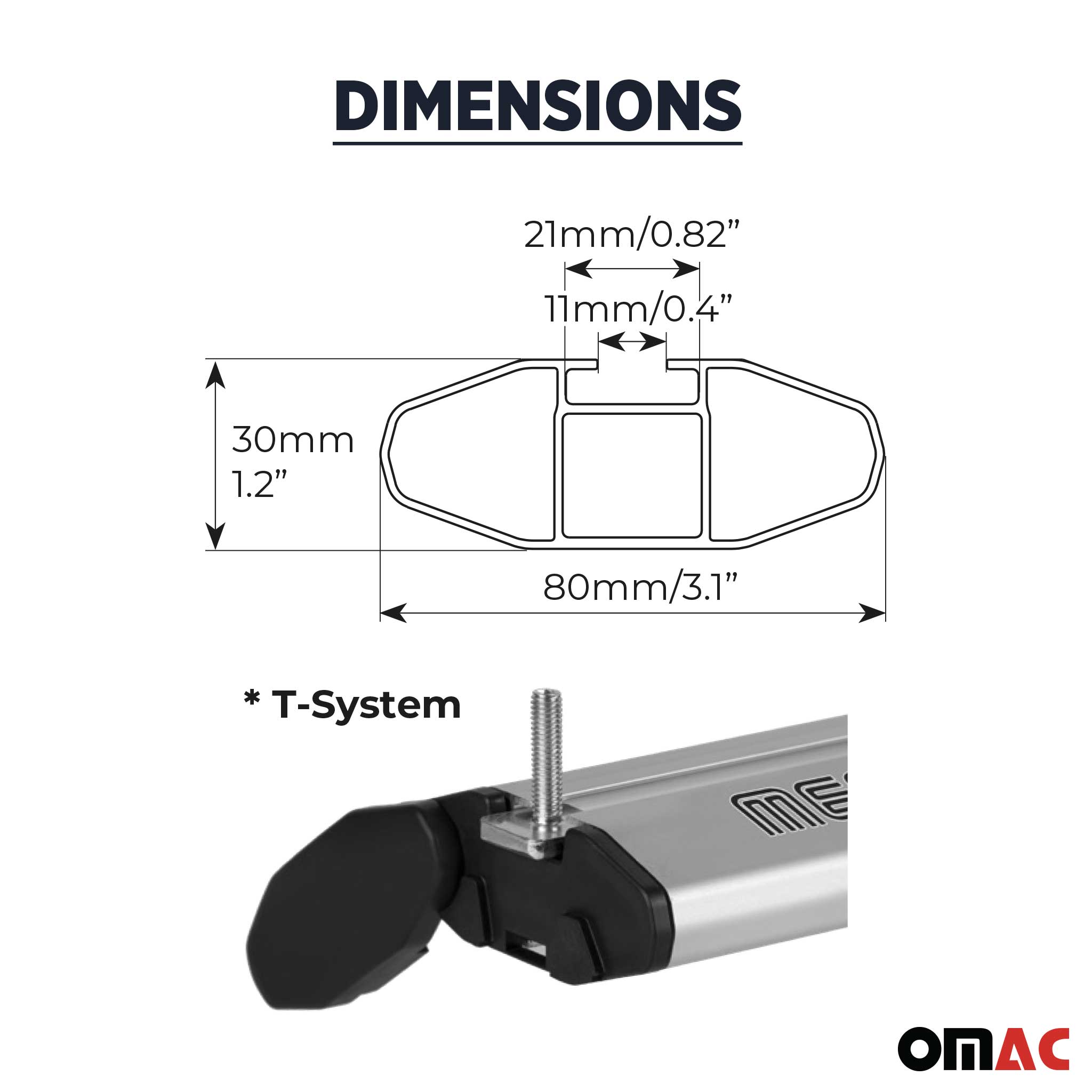 OMAC USA 2013-2015 Chevrolet Spark Roof Rack Cross Bars Silver, raised roof rails, angled view