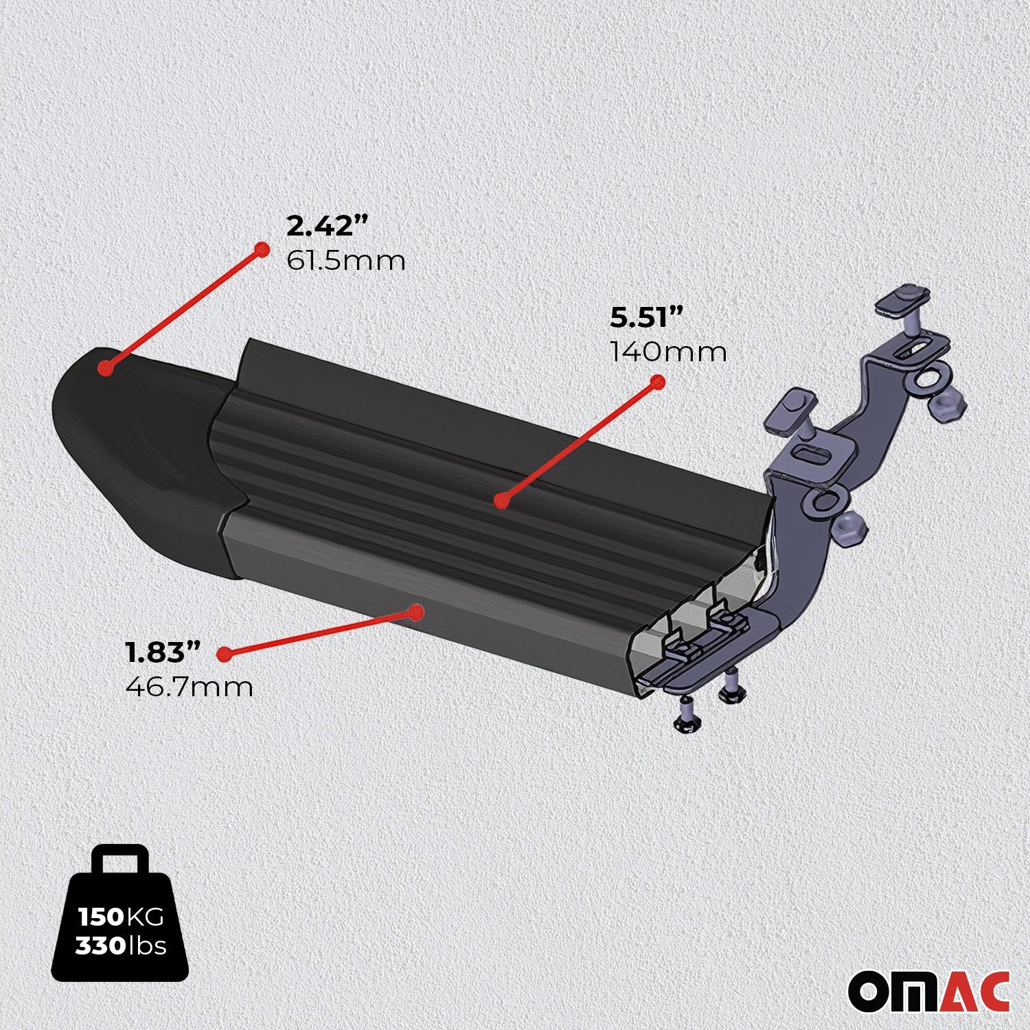 OMAC USA 2019-2026 Chevrolet Silverado / GMC Sierra 1500 Double Cab Crew Cab Side Step, running boards, product detail