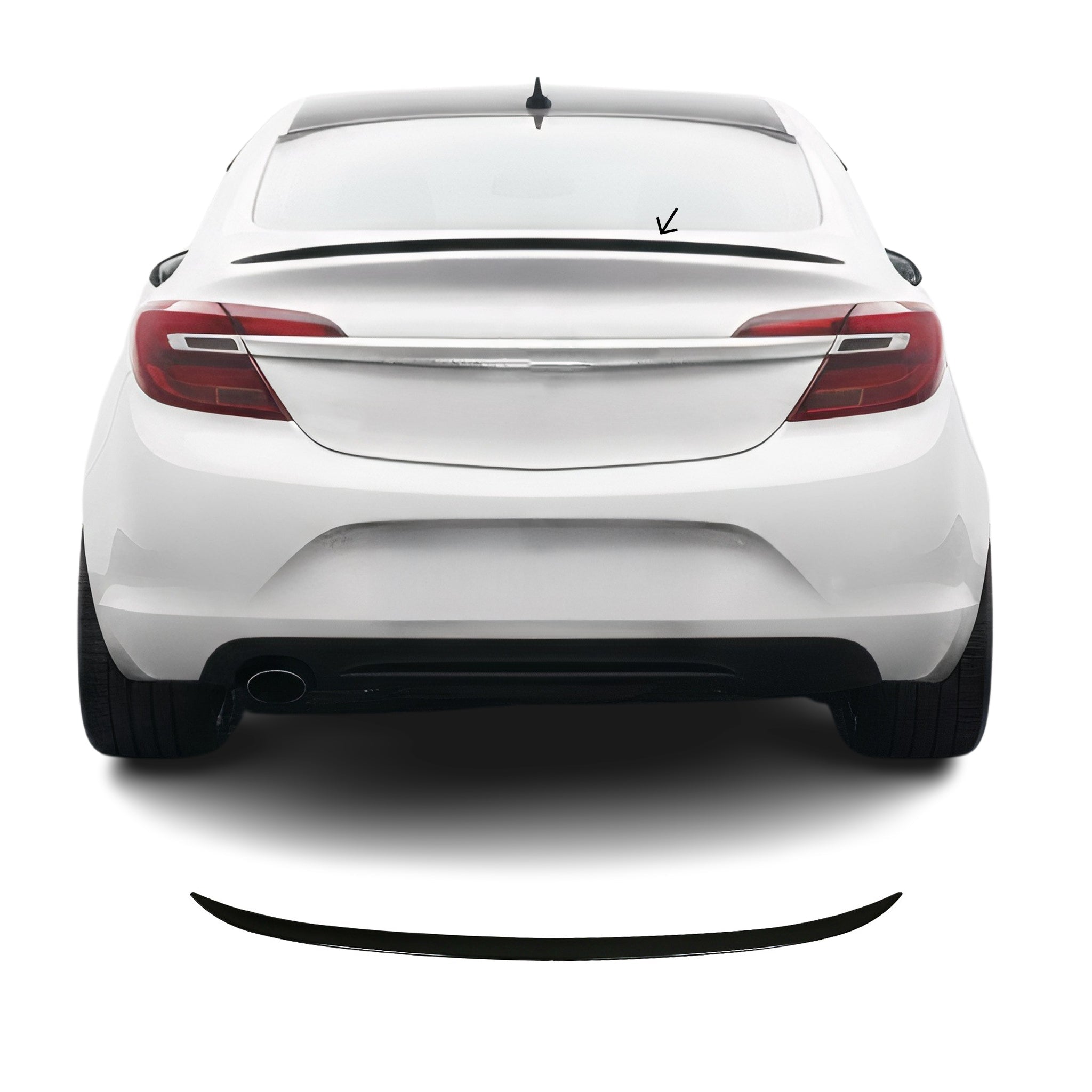 OMAC USA 2011-2019 Chevrolet Cruze Sedan Rear Trunk Spoiler Wing Black