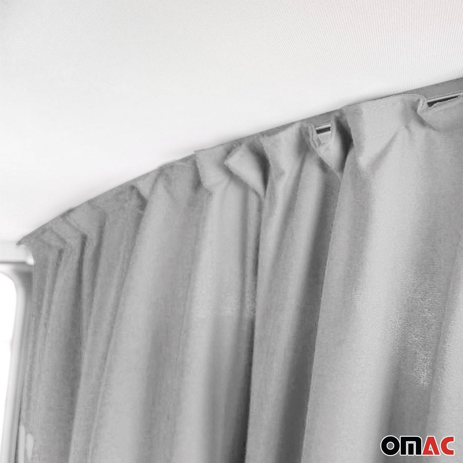 OMAC USA Chevrolet Express Cabin Divider Curtains Privacy Curtains Gray 2 Curtains, product detail