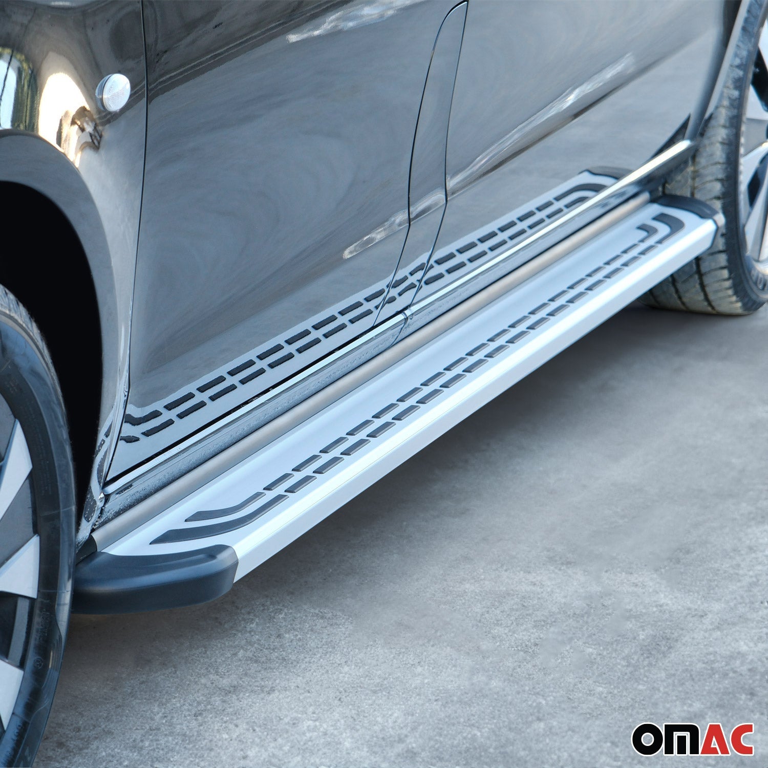 OMAC USA 2018-2023 Chevrolet Traverse Nerf Bar Side Step Running Boards Alu 2x, fitment detail