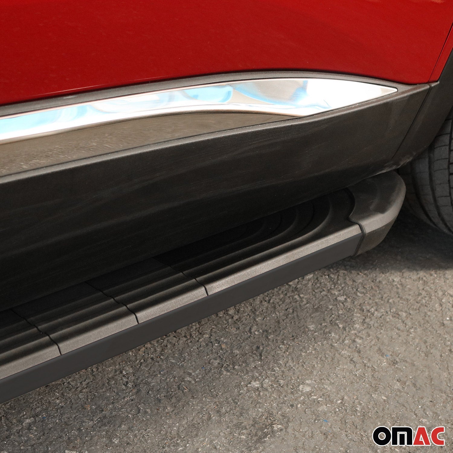OMAC USA 2018-2023 Chevrolet Traverse Nerf Bar Side Step Running Boards Alu 2x, top view