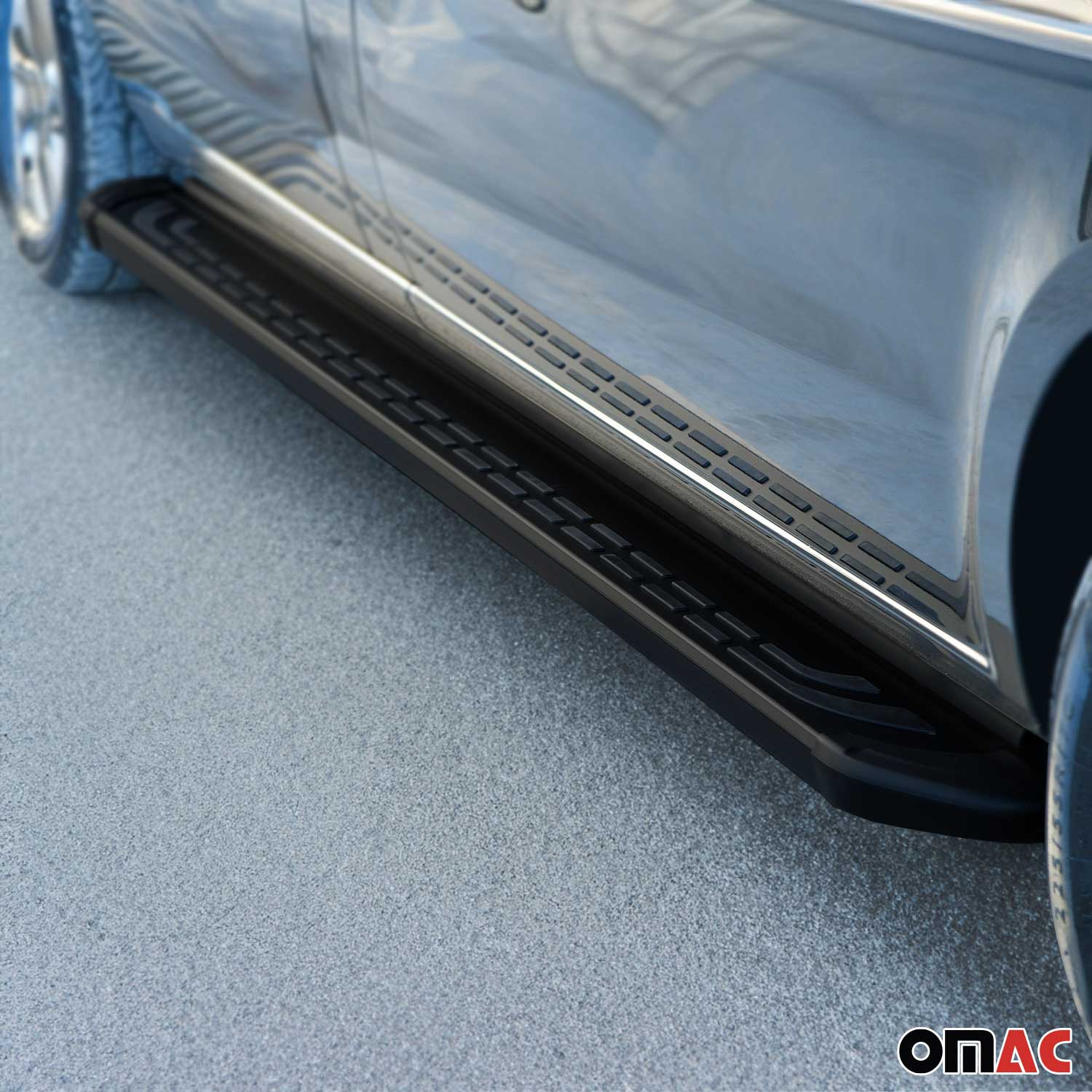 OMAC USA 2015-2024 Chevrolet Colorado / GMC Canyon Nerf Bar Side Step Running Boards Alu, top view