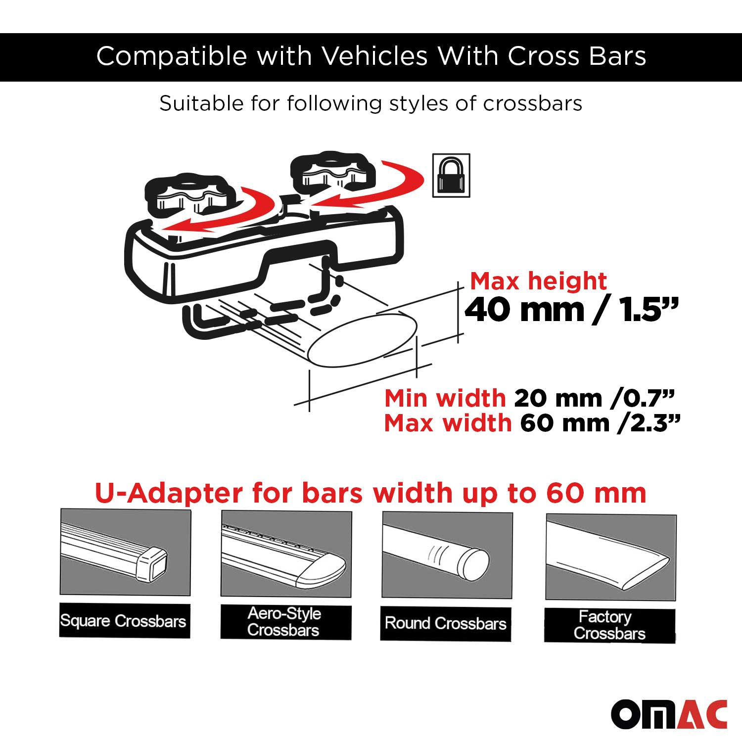 OMAC USA Roof Cargo Box 8 Cubic Feet Dual-Side Opening Black, roof boxes, angled view