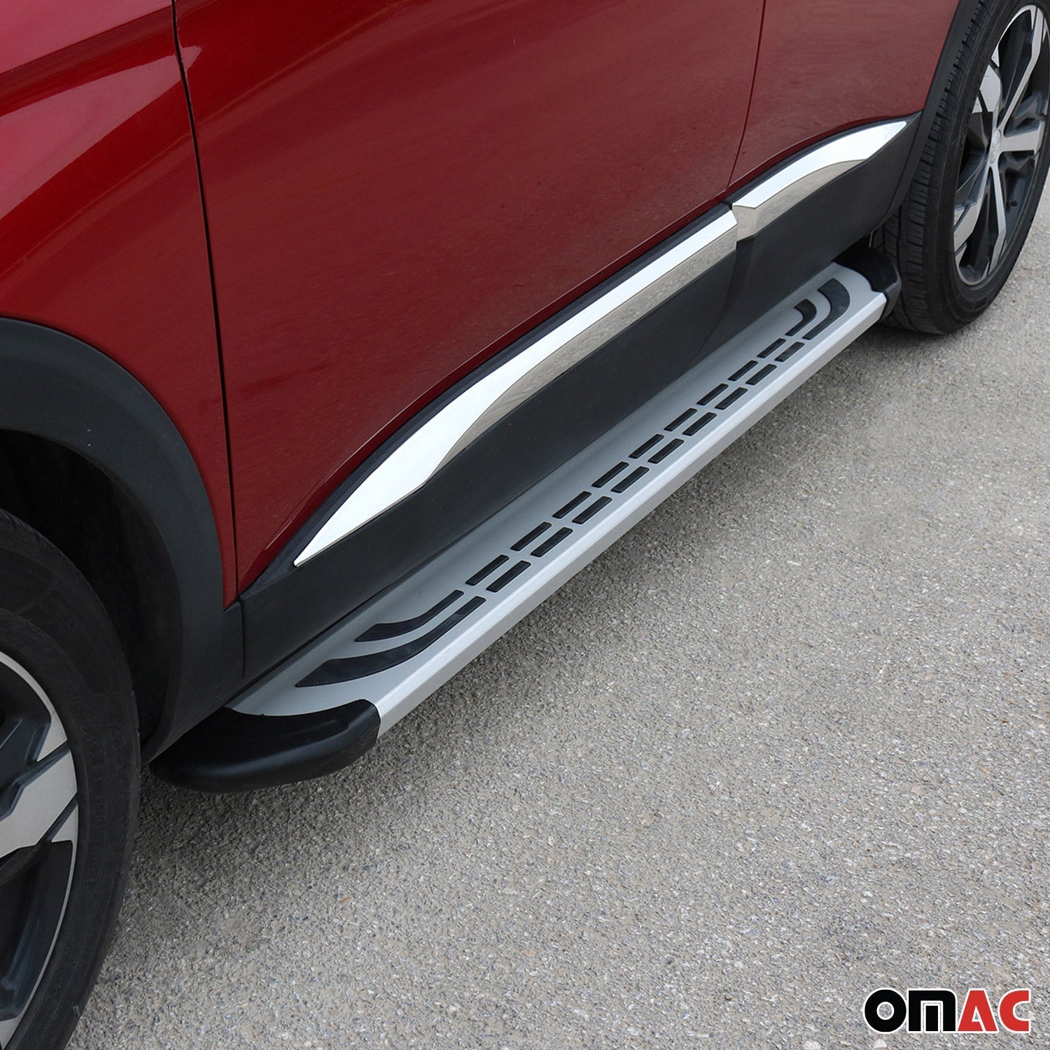 OMAC USA 2019-2026 Chevrolet Silverado / GMC Sierra 1500 Double Cab Crew Cab Side Step, running boards, top view