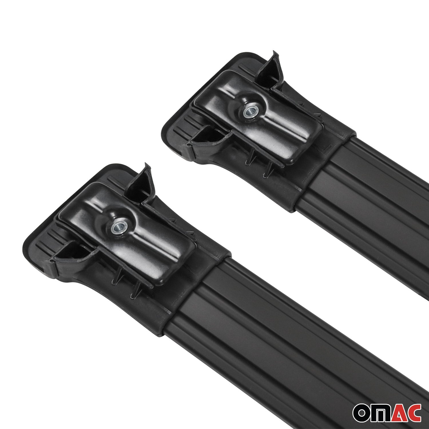 OMAC USA 2007-2014 Chevrolet Tahoe Roof Rack Cross Bars Black, raised roof rails, fitment detail
