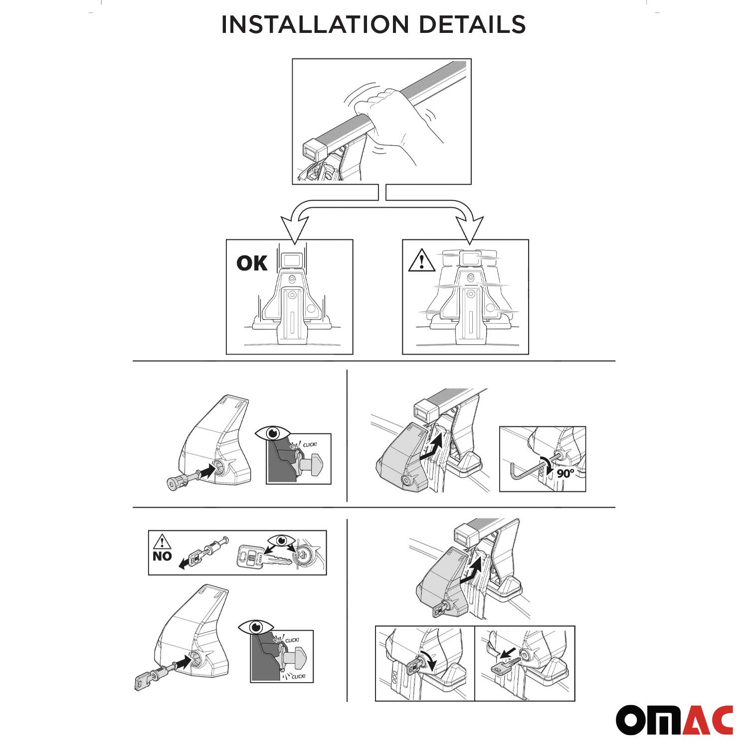OMAC USA 2016-2022 Chevrolet Spark Roof Rack Cross Bars Silver, smooth/naked roof racks, top view