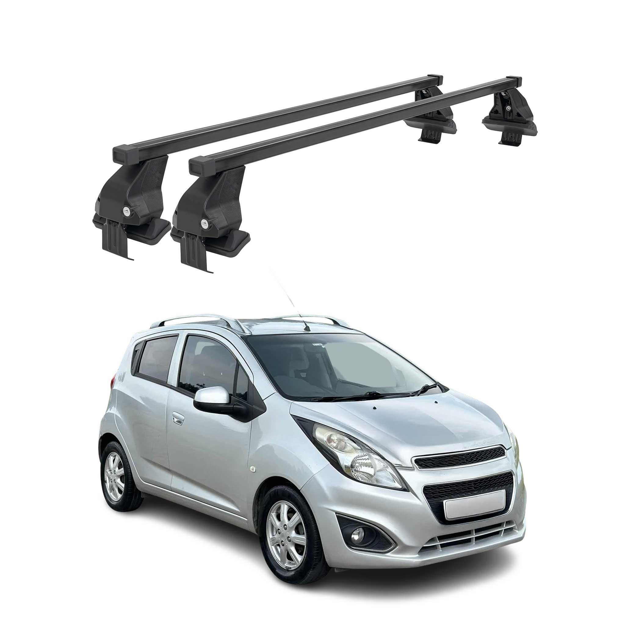 OMAC USA 2016-2022 Chevrolet Spark Roof Rack Cross Bars Black, smooth/naked roof racks